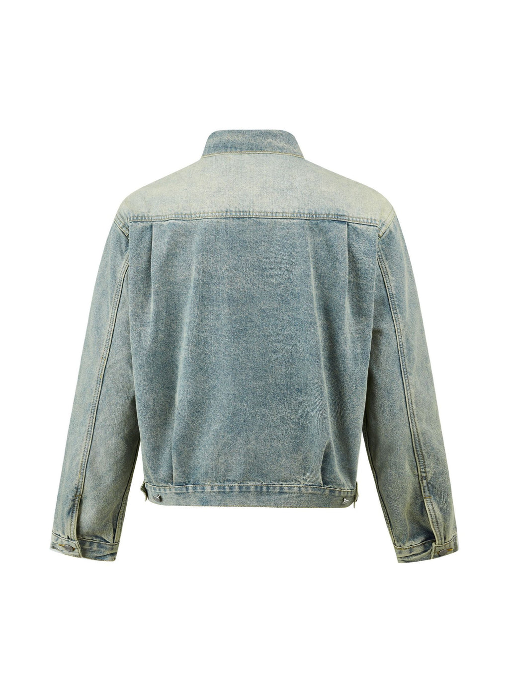 Vintage Washed Worn Loose Ripped Denim Jacket