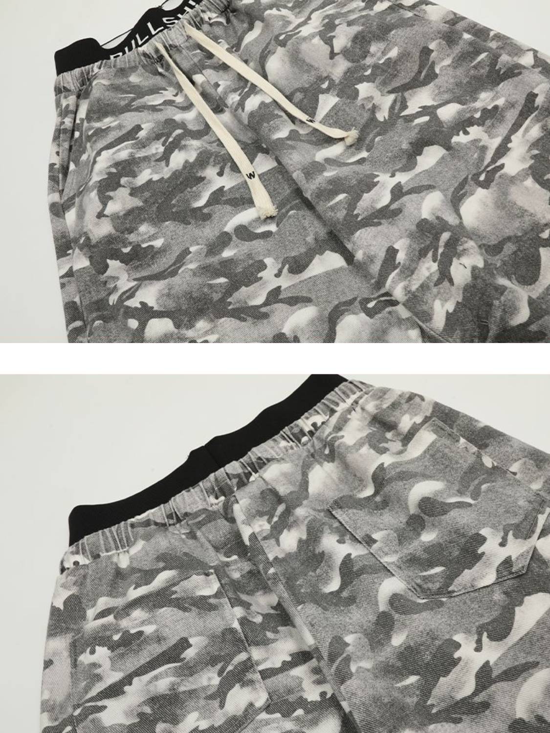 Retro Fake Two-piece Camouflage Pants