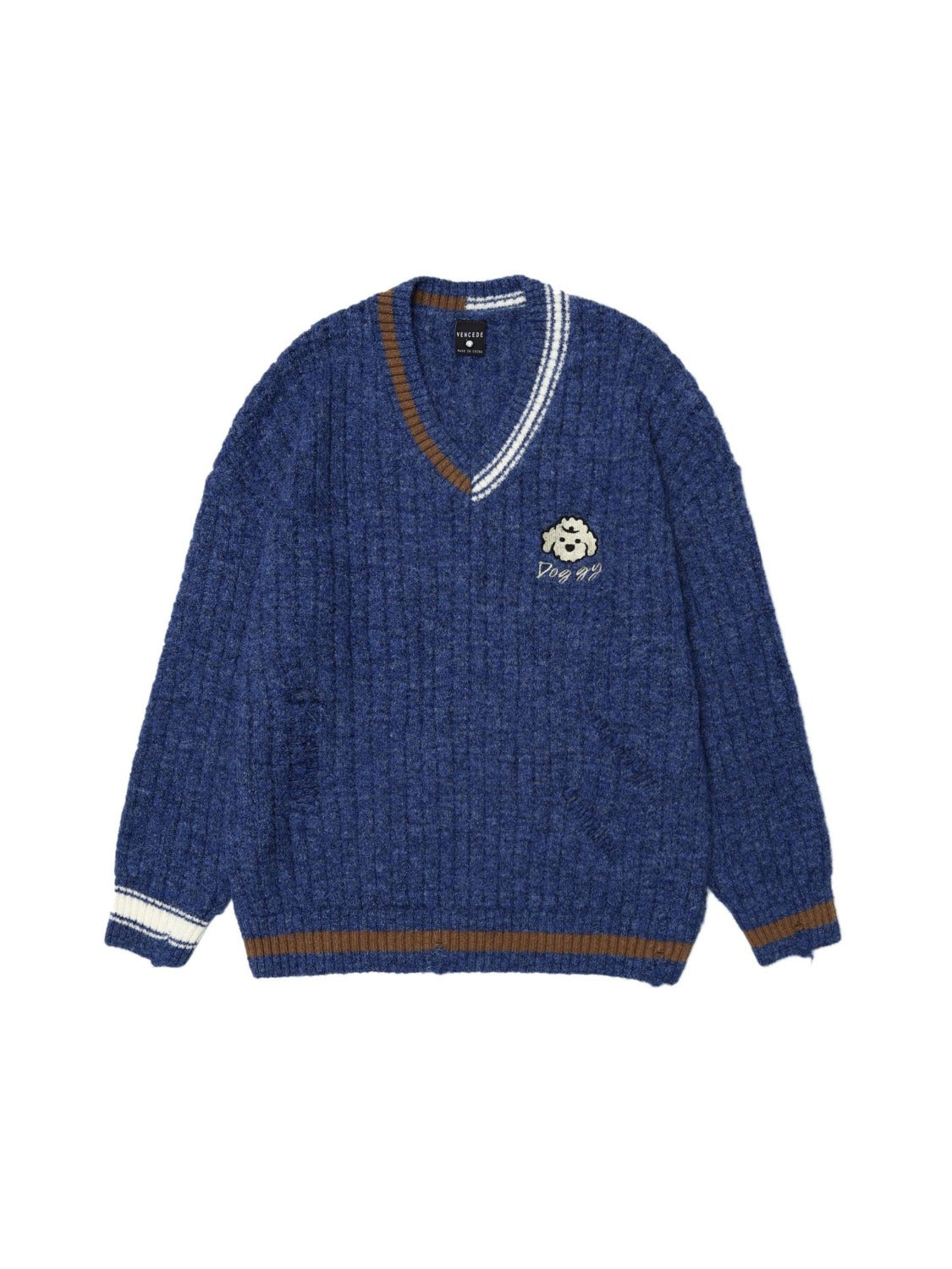Vintage Stripes Collision Color Sweater