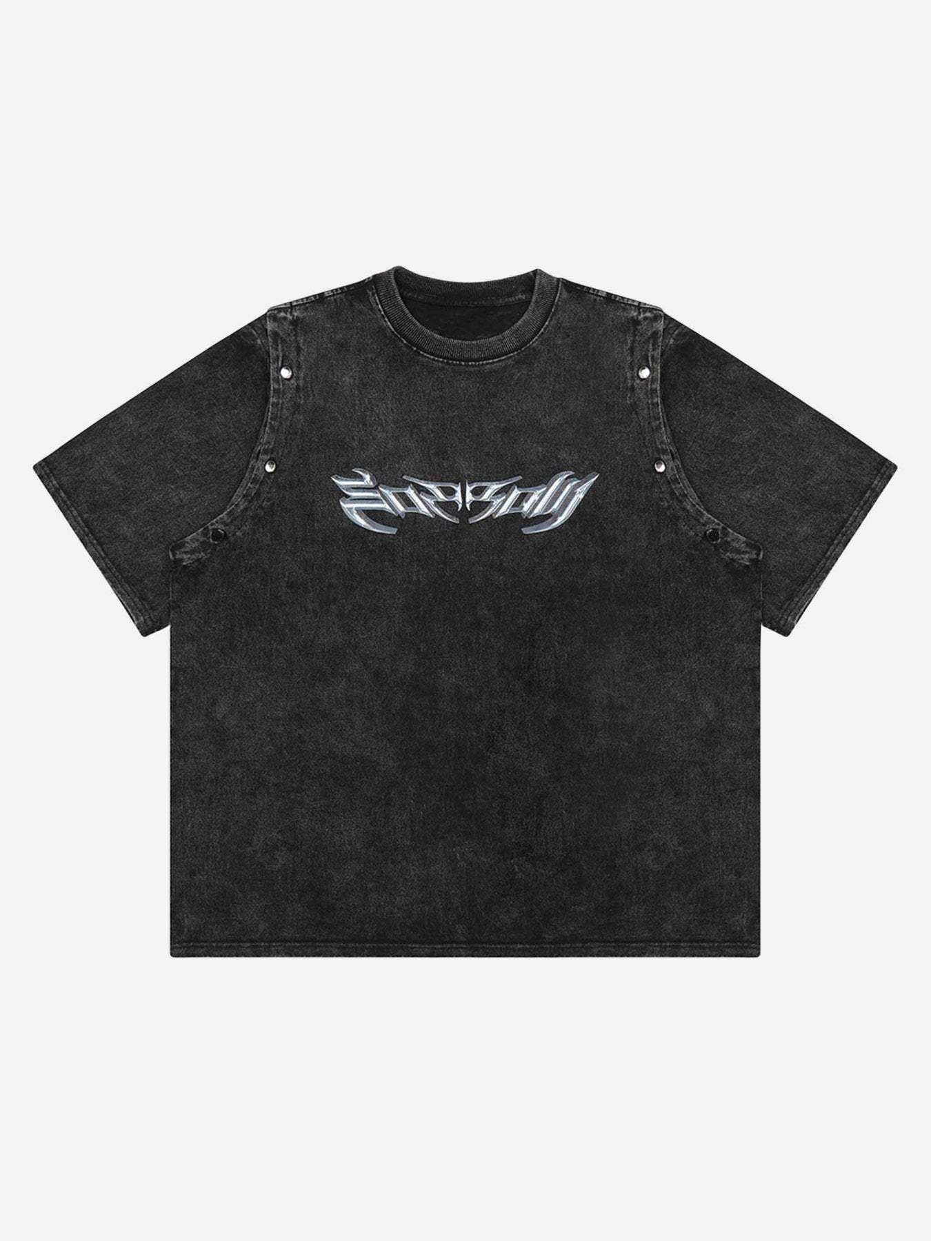 Disguisen Punk Personality Alphabet T-shirt