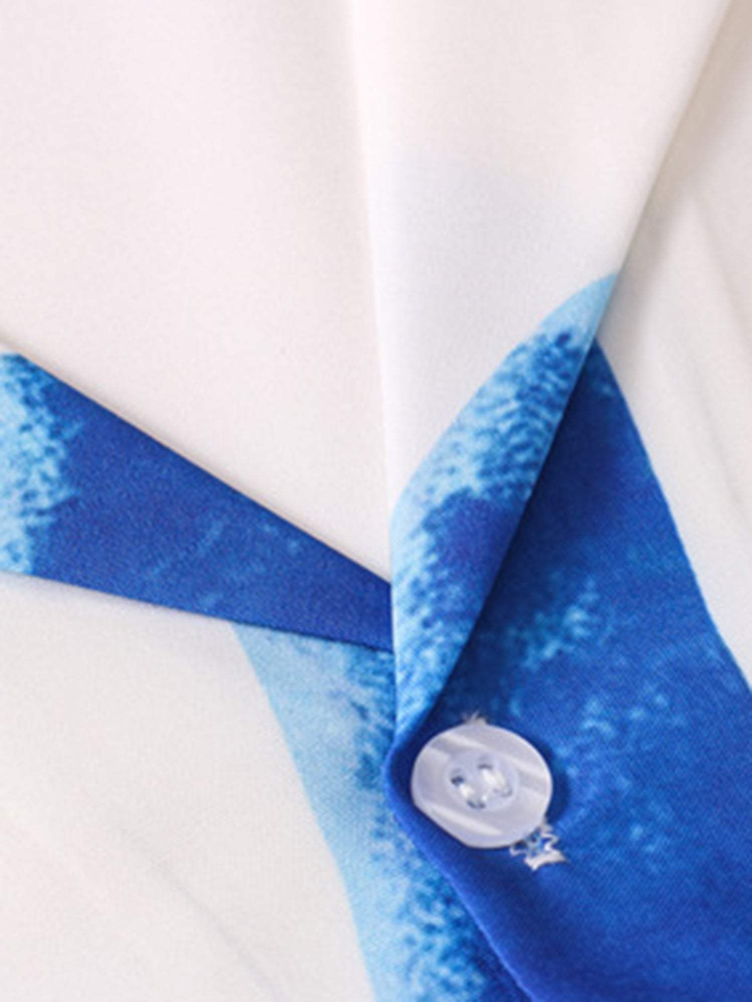Disguisen Palm Digital Print Loose Lapel Short Sleeve Shirt