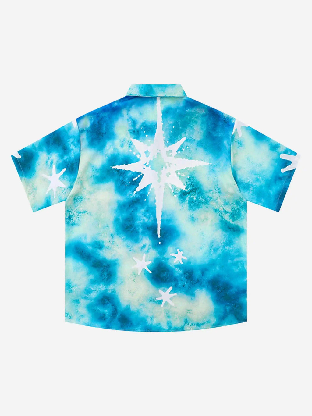 Disguisen Gradient Tie-Dye Short-Sleeved Hip-Hop Shirt