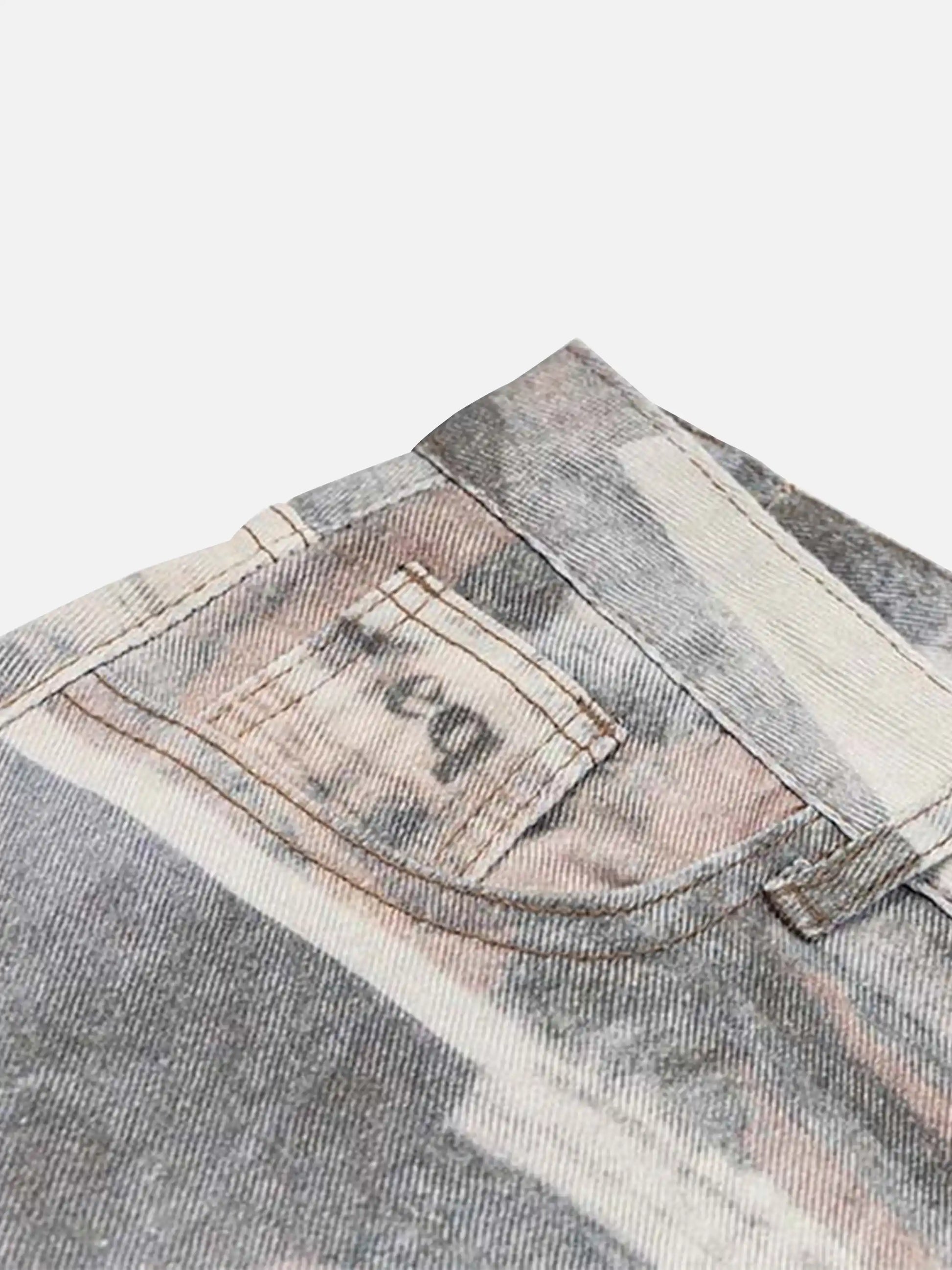 Disguisen Vintage Newspaper Digital Print Pants
