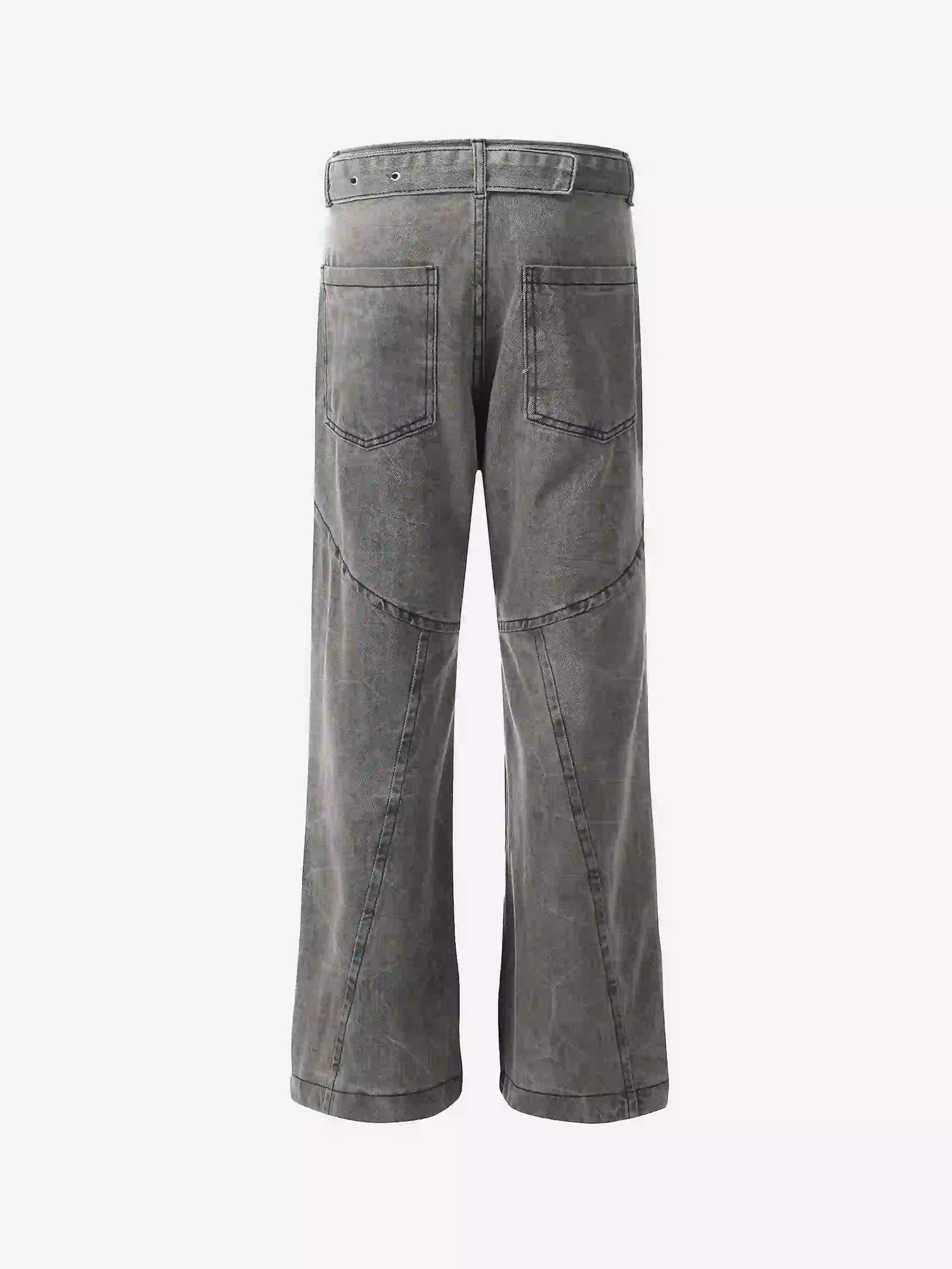Disguisen Distressed Punk Jeans With Metal Belt