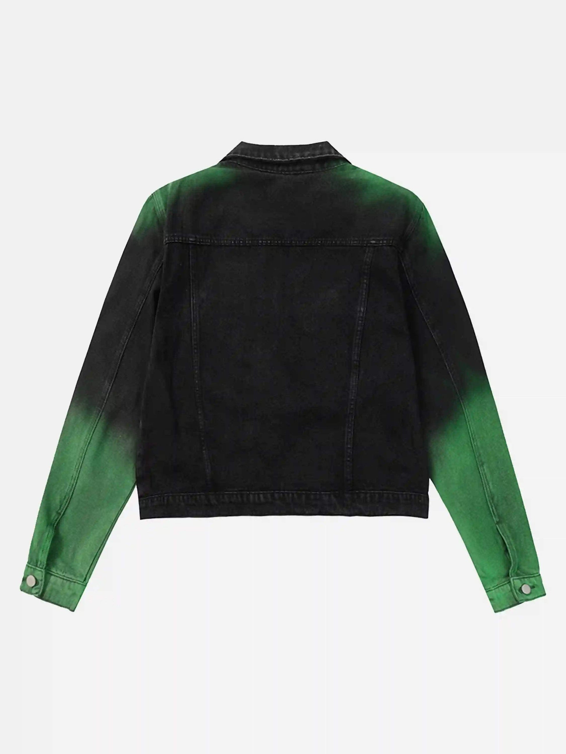 Disguisen Hip-Hop Hand Painted Dirty Denim Jacket
