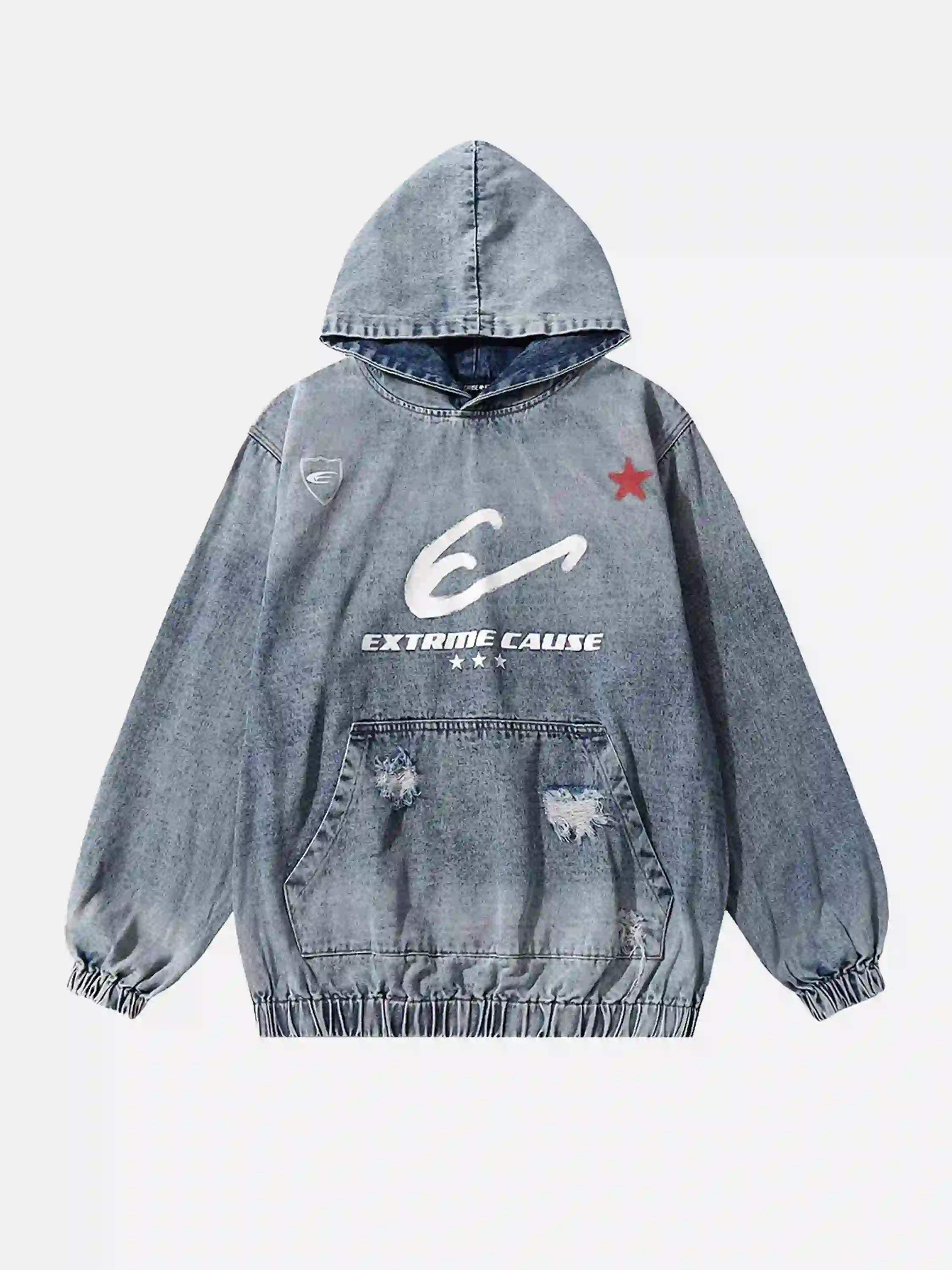 Disguisen American Street Gradient Denim Hoodies