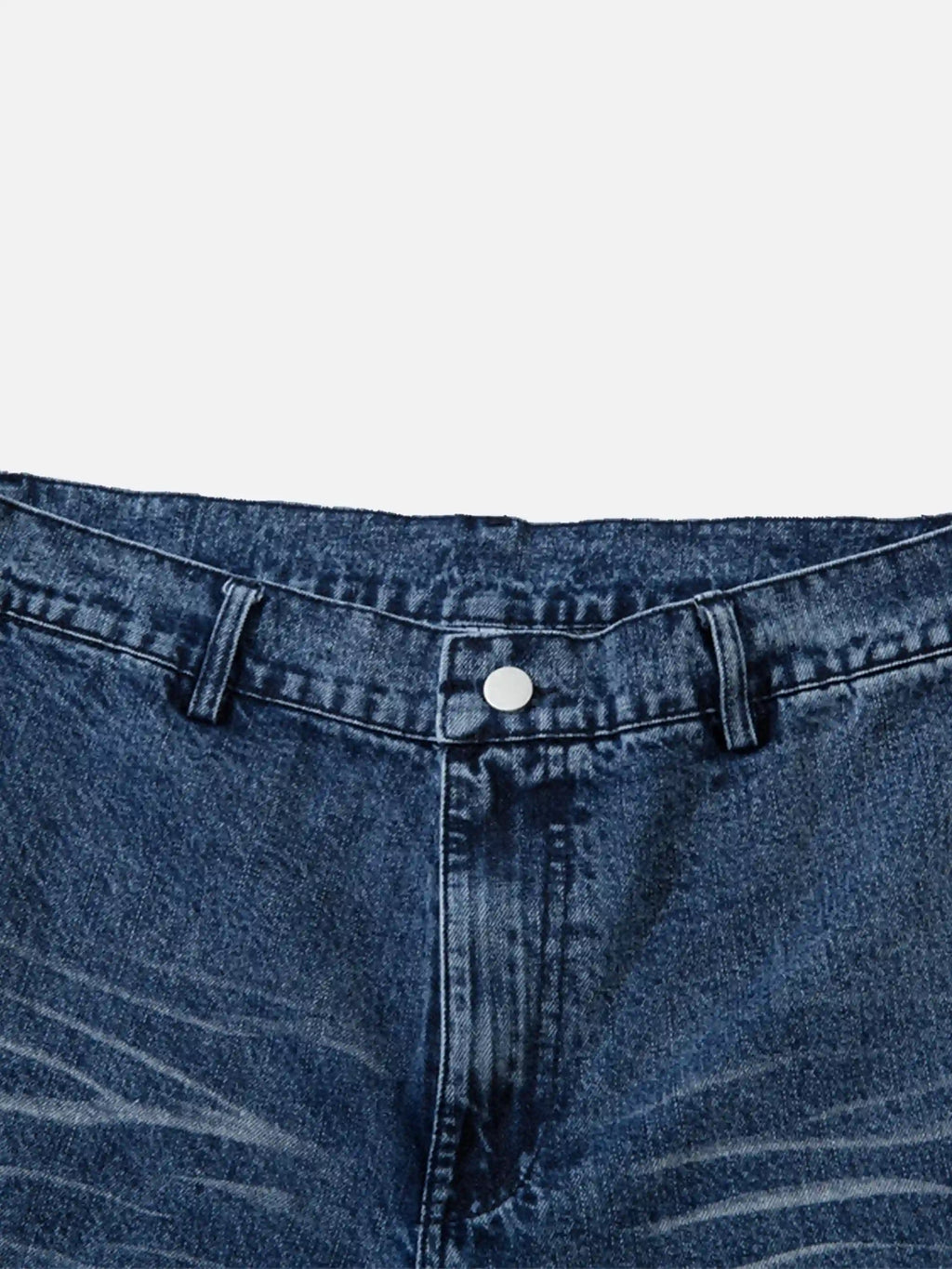 Thorn Print Washed Oversized Jeans