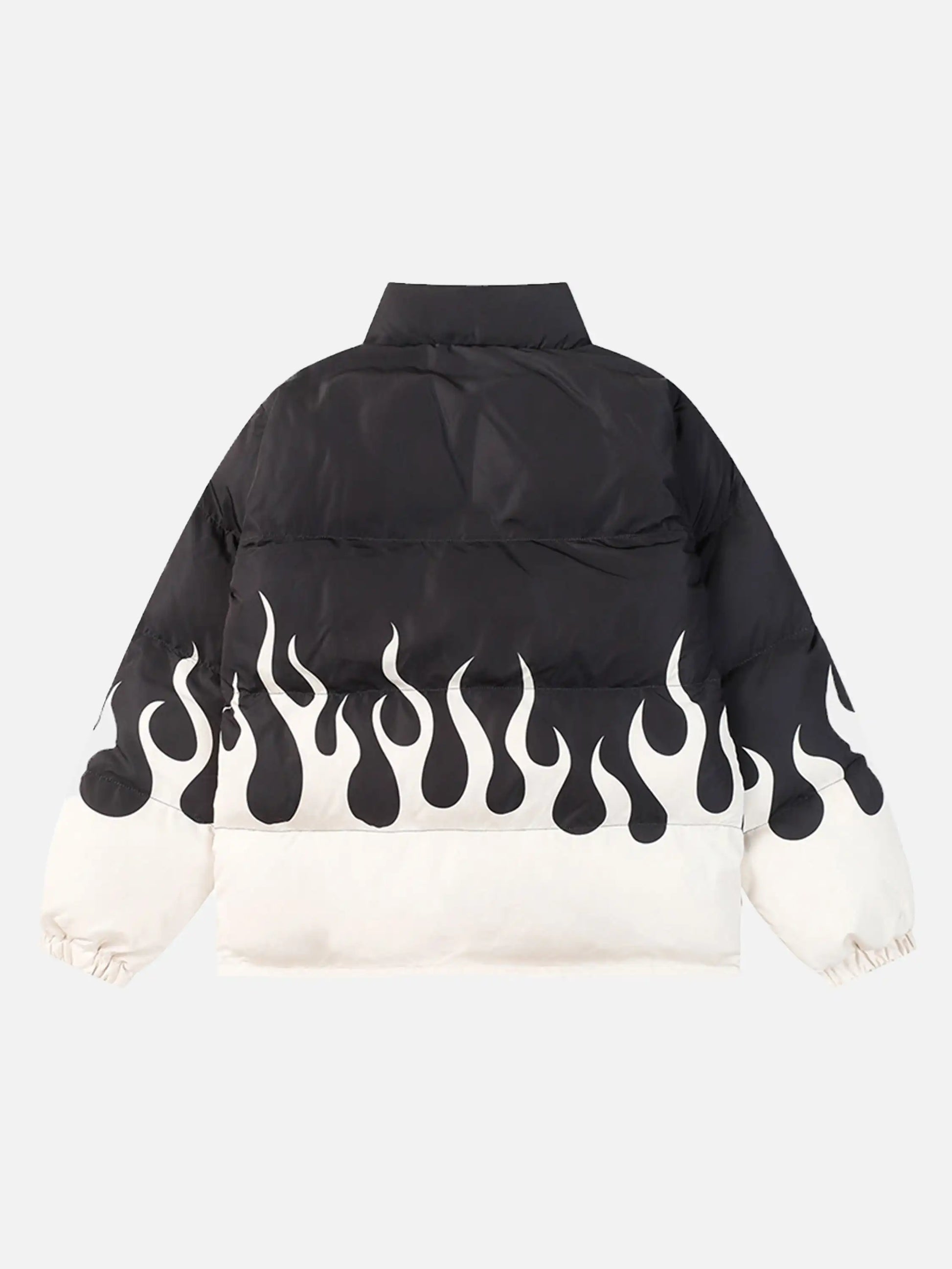 Color-Blocked Flame Cotton Coat