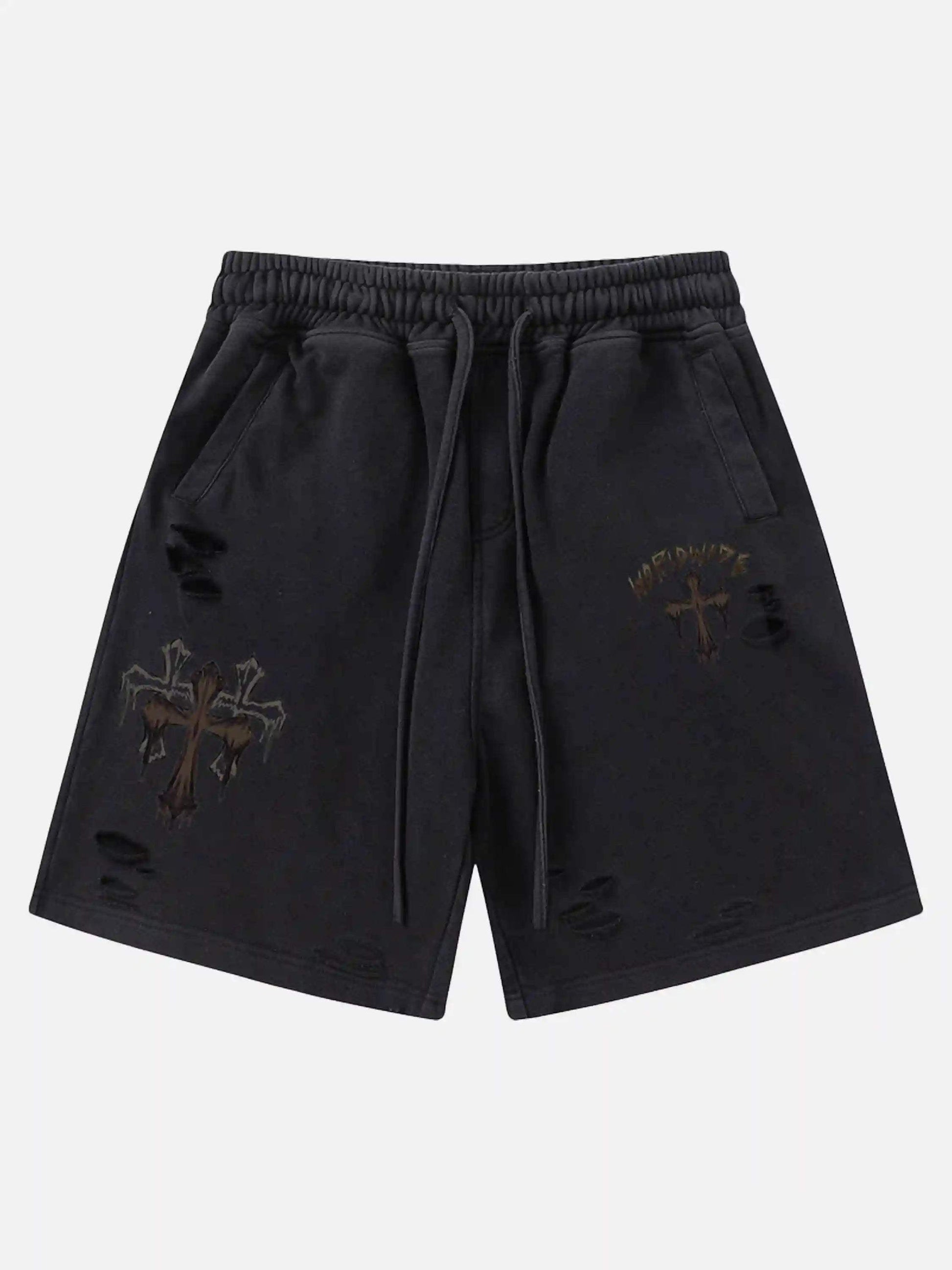 Disguisen American Retro Cross Cut Hole Shorts