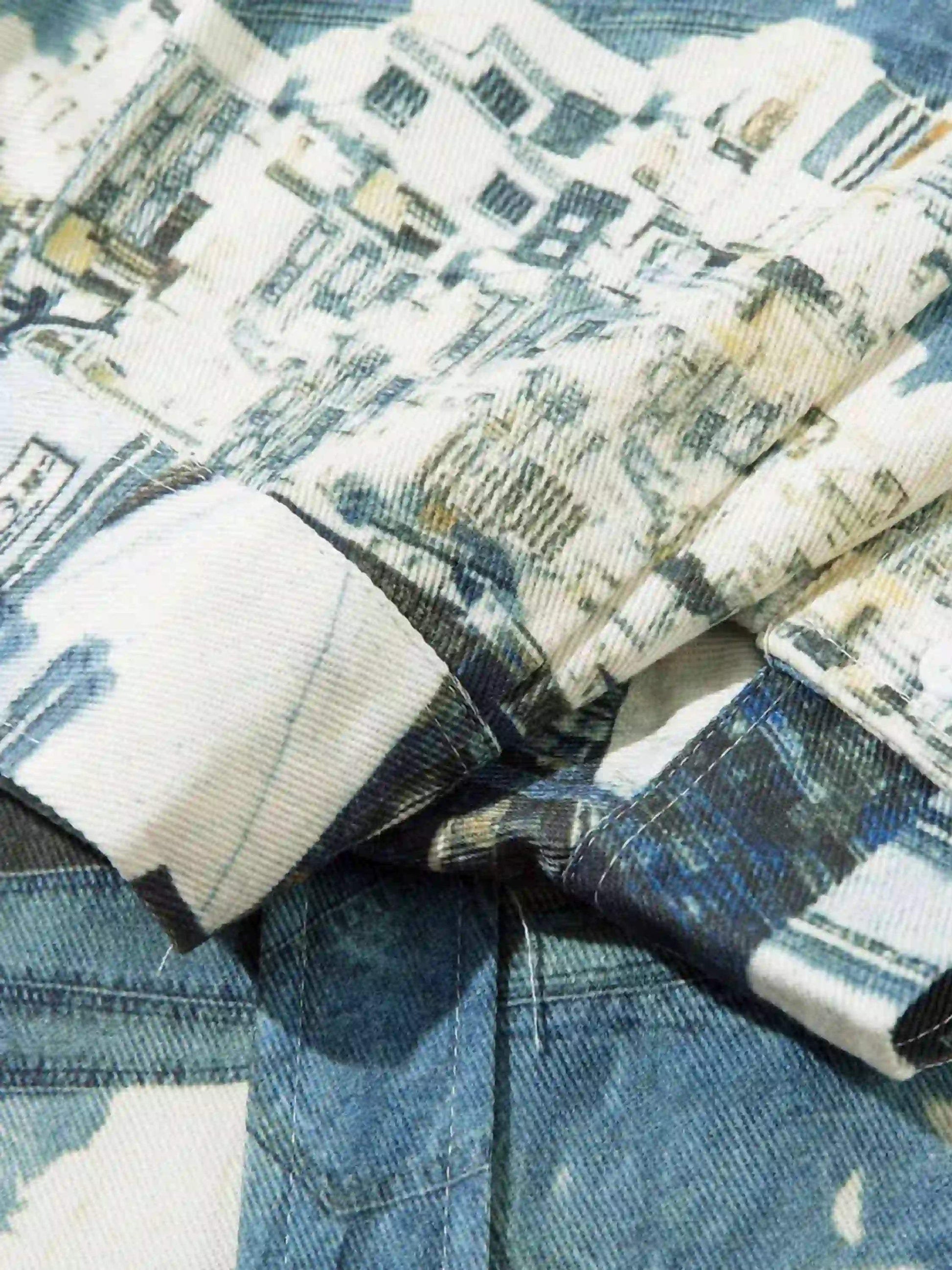 Disguisen American Style Architectural Long Sleeve Floral Shirt