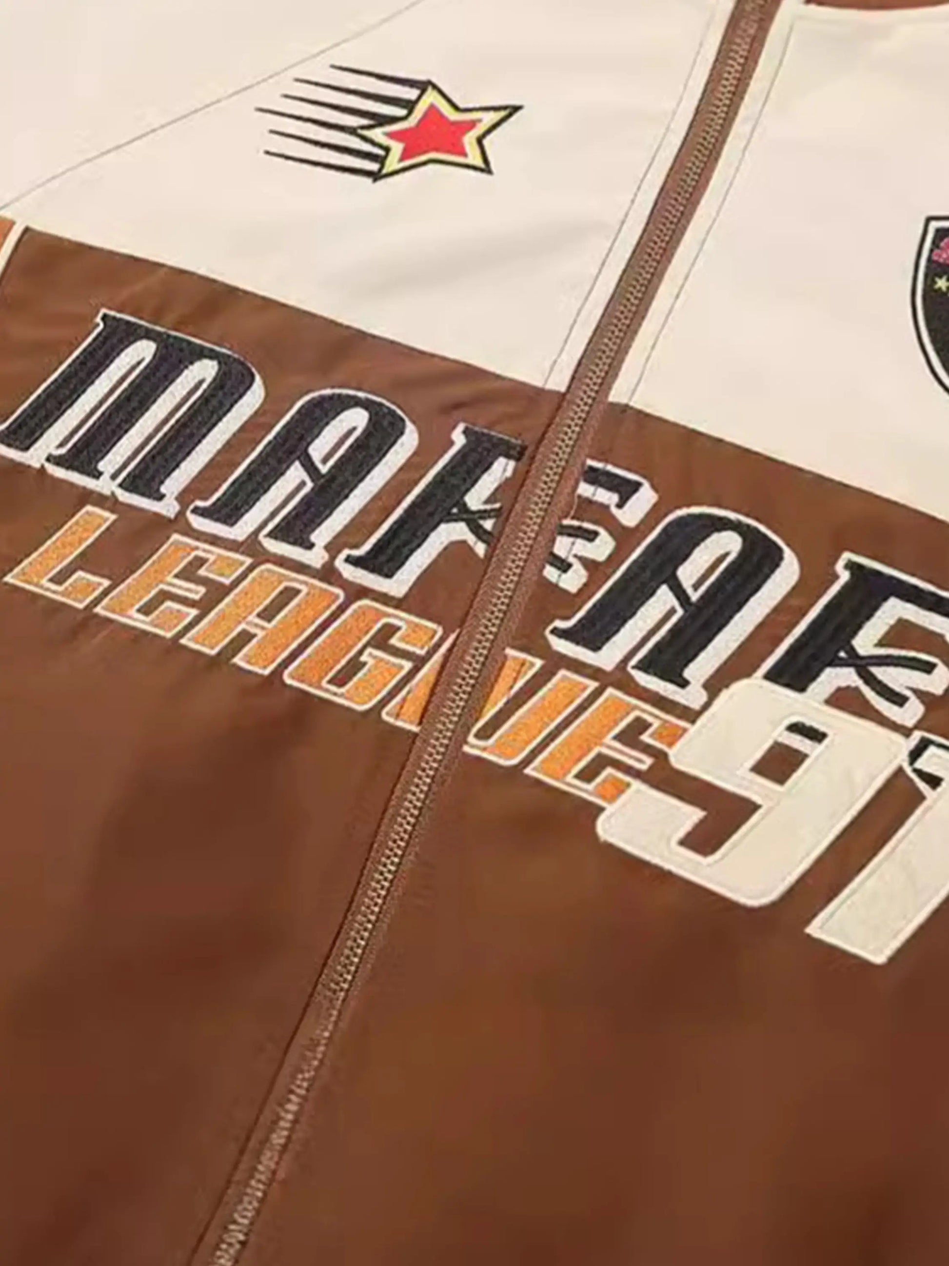 Racing Embroidered Patchwork Jacket