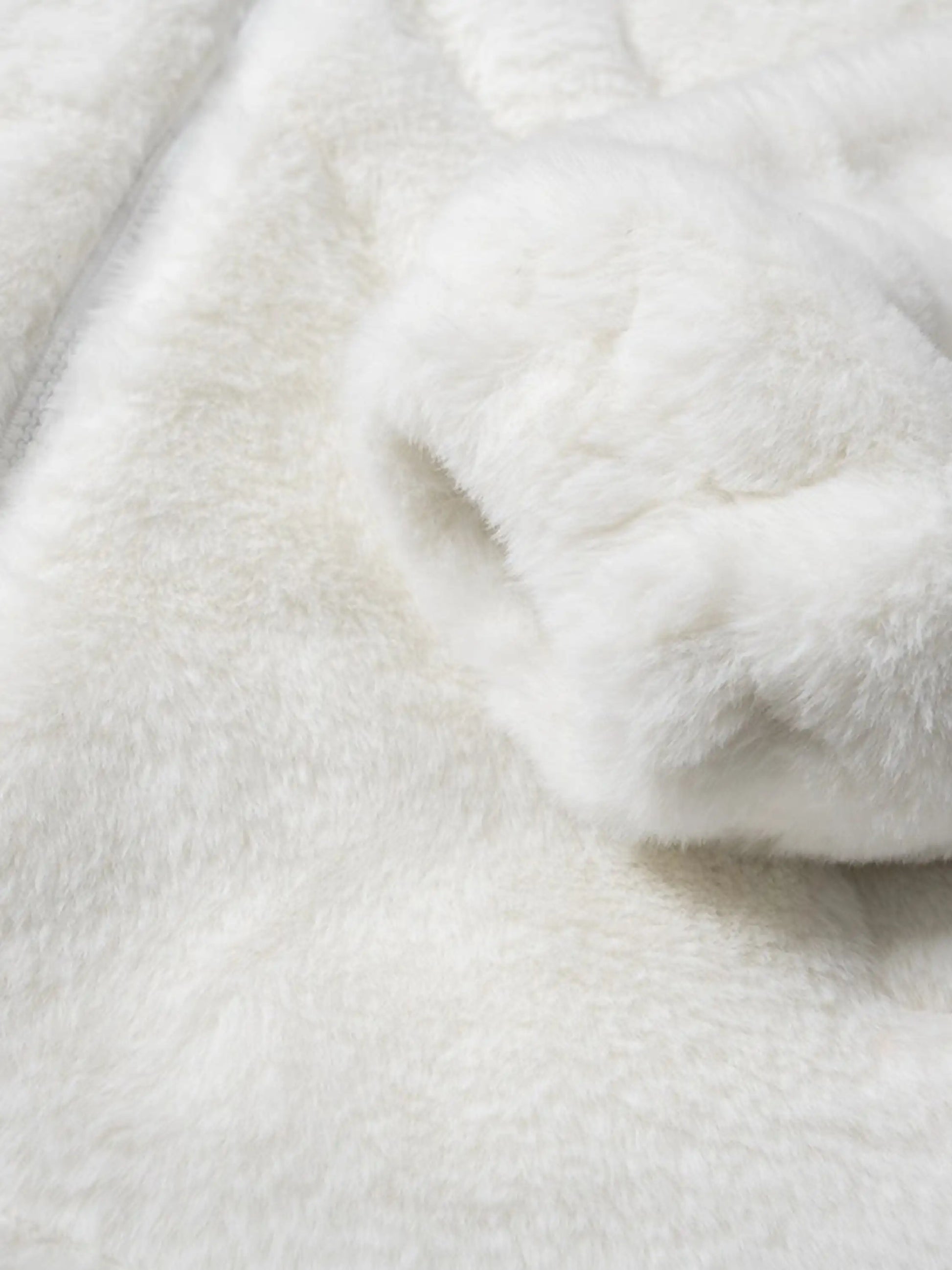 Plush Monogram Embroidered Coat