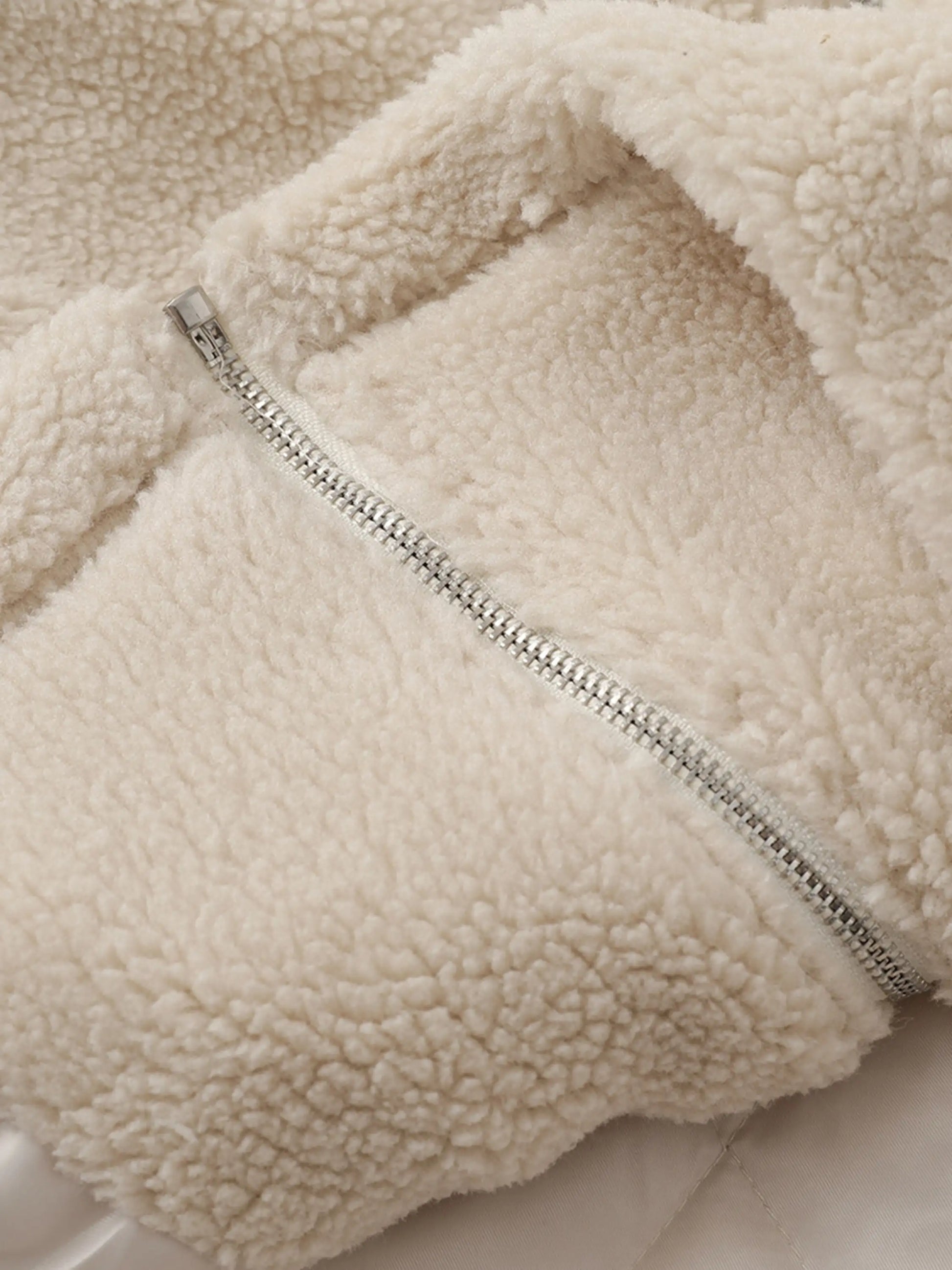 Vintage Character Print Sherpa Coat