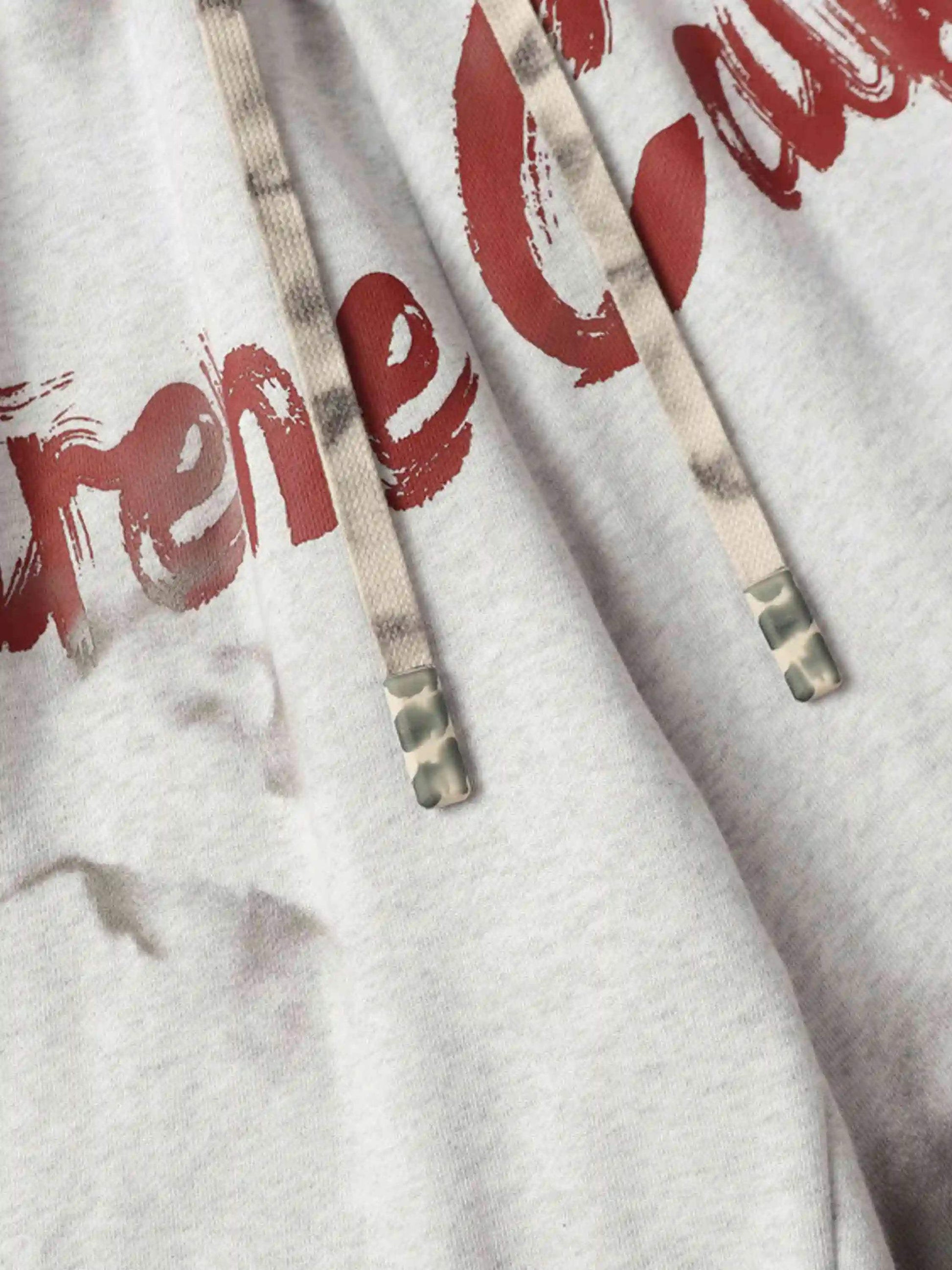 Disguisen Vintage Dirty Elastic Drawstring Loose Shorts