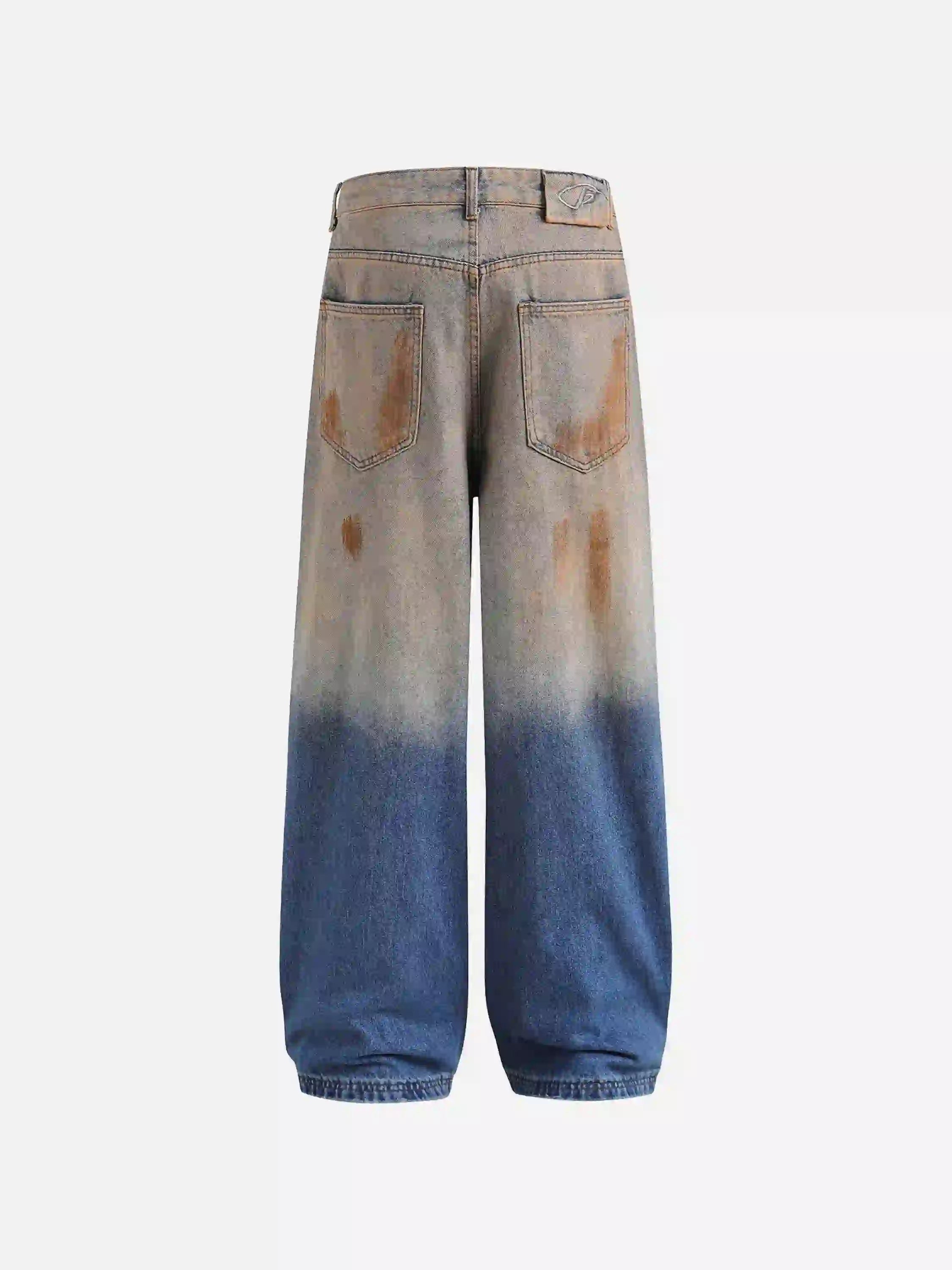 Disguisen Hip-Hop Ripped Mud-Dyed Jeans