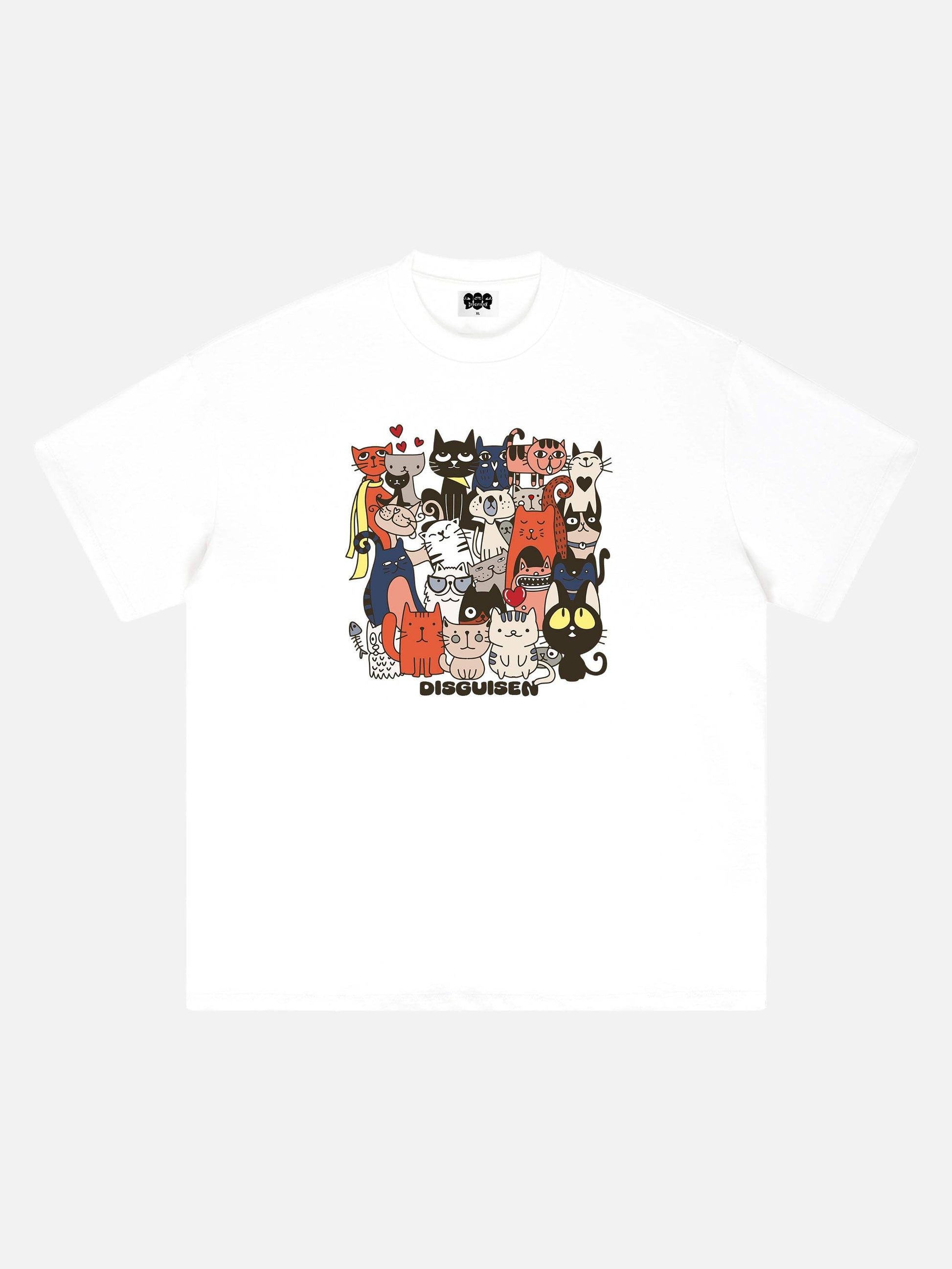 Disguisen Funny Cartoon Cotton T-Shirt