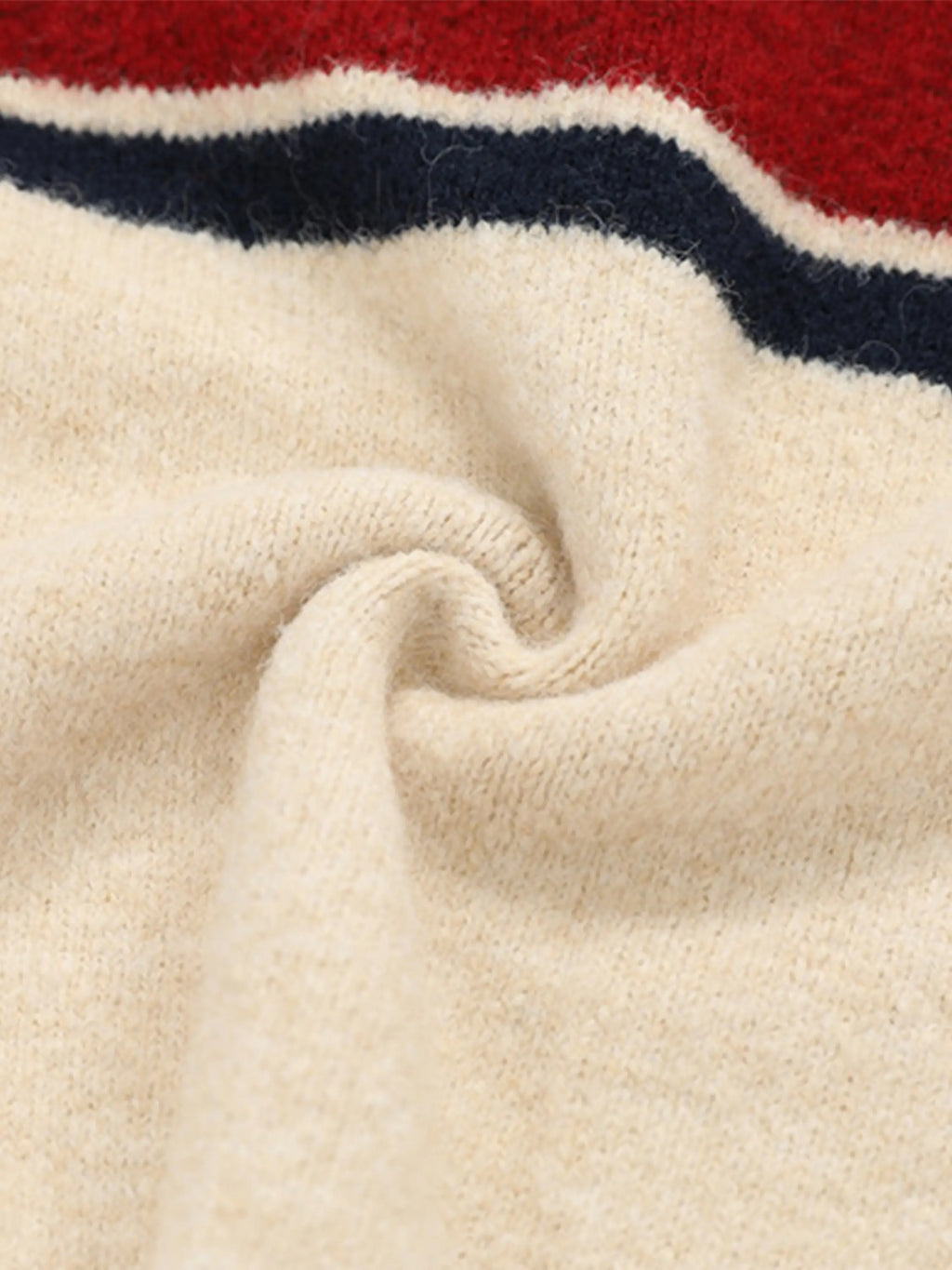 Vintage Preppy Colorblock Lapel Sweater