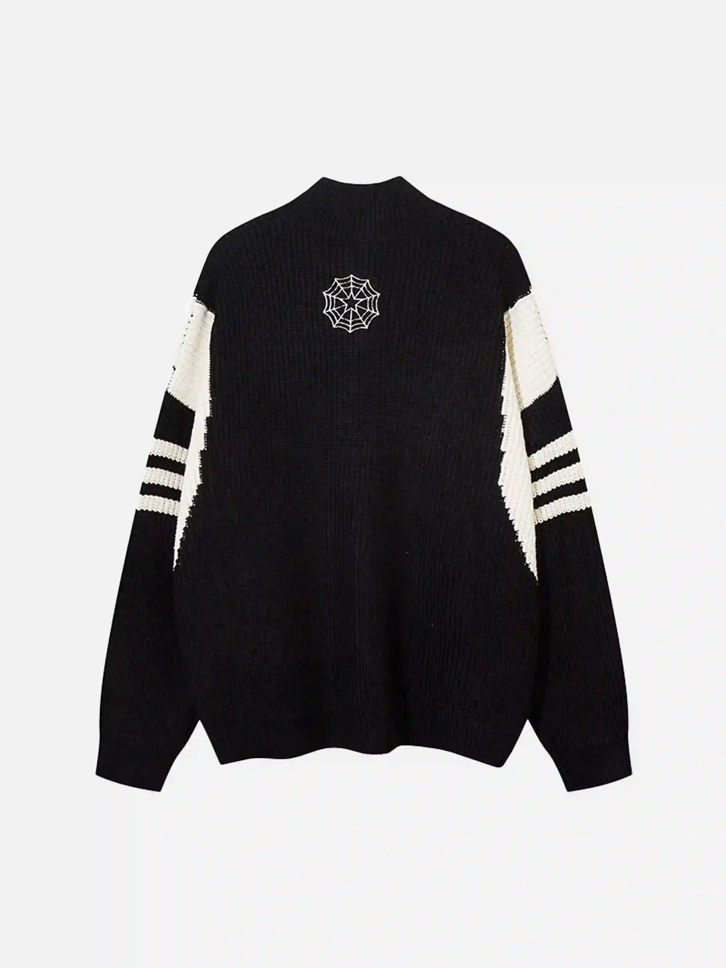 Disguisen Spider Web Stand Collar Zip-up Cardigan
