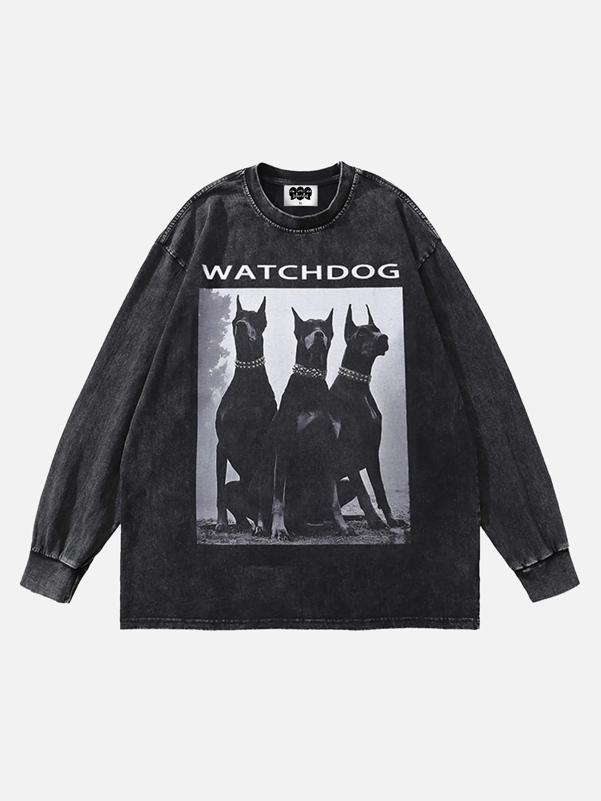 Disguisen Hip-Hop Retro Watchdog Long Sleeve T-Shirt