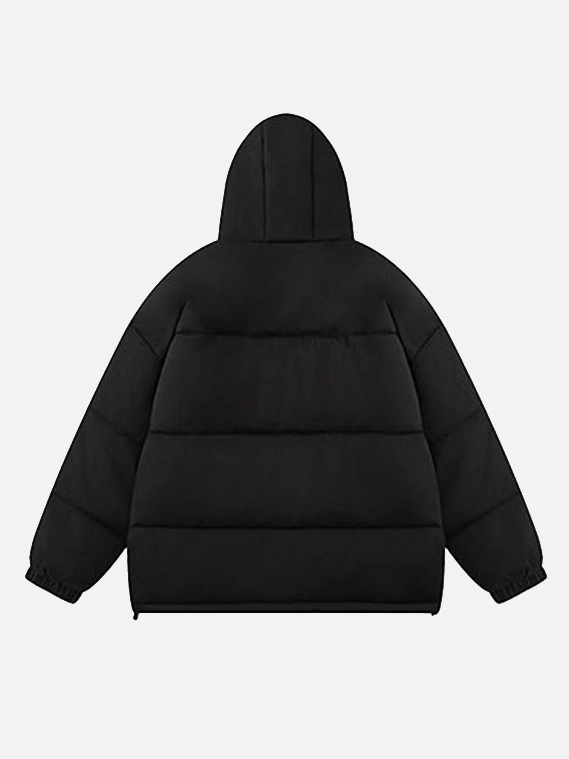 Solid Color Loose Hooded Coat