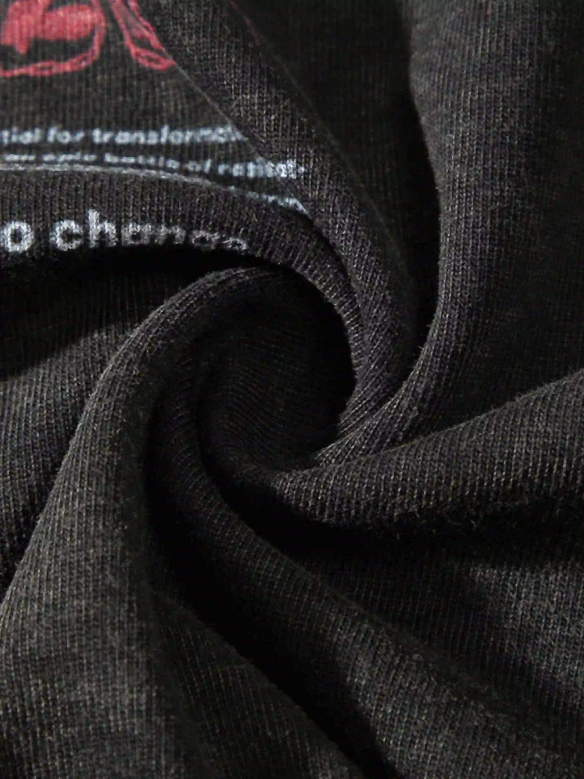 Disguisen Vintage Hip-hop Dark Butterfly Print Distressed T-shirt