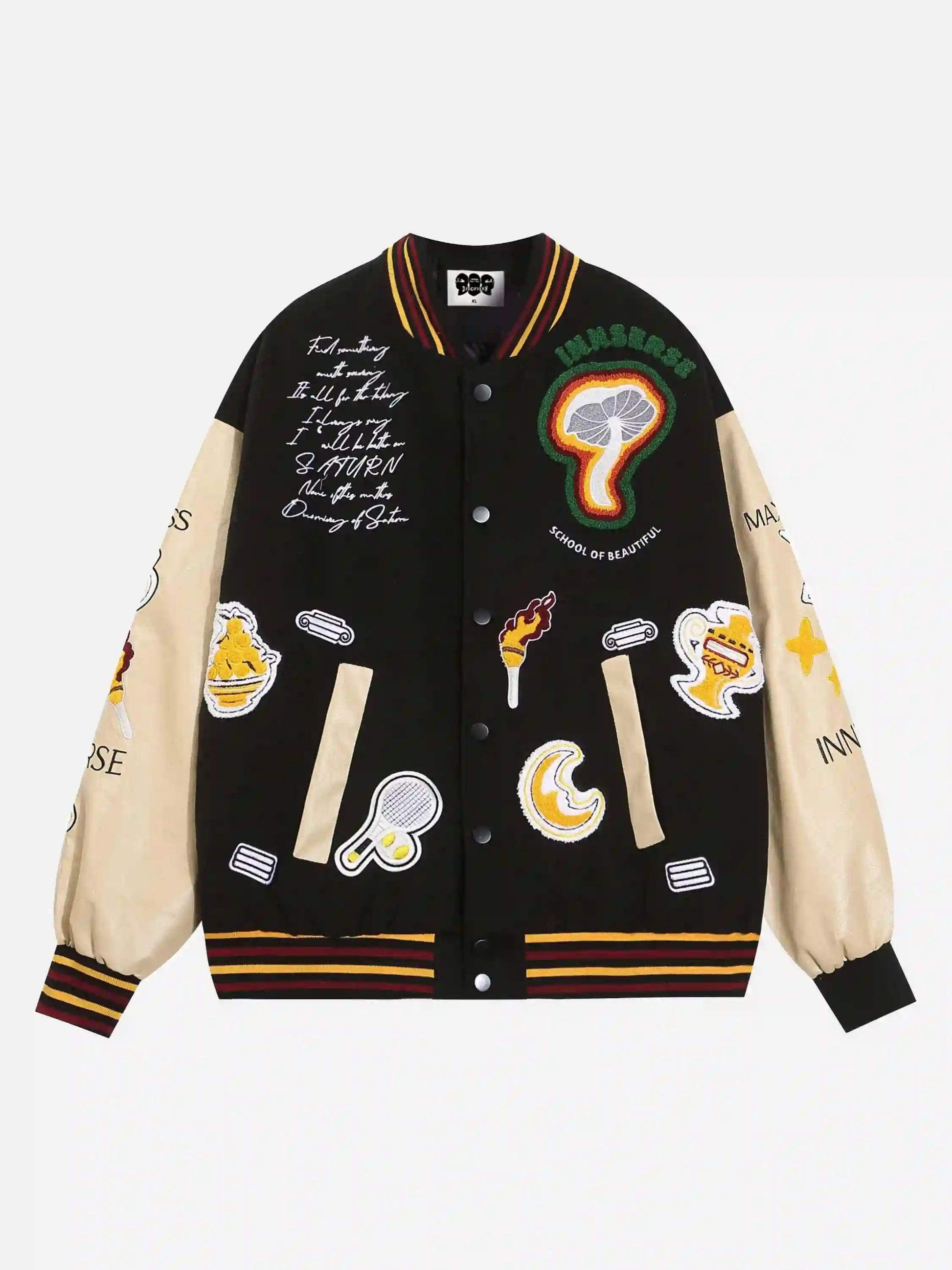 Retro Embroidered Baseball Jacket