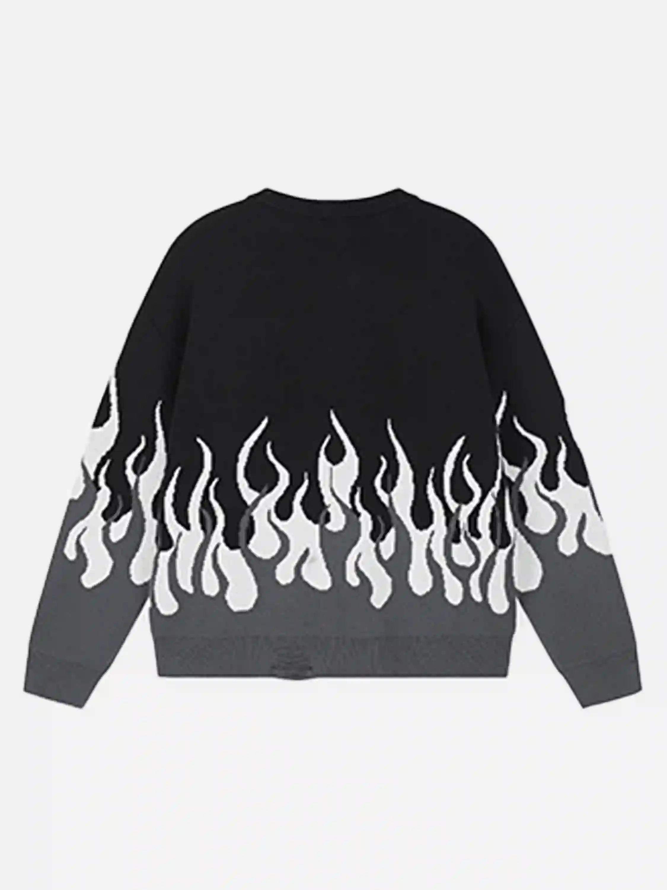 Disguisen American Flame Crewneck Destroyed Sweater