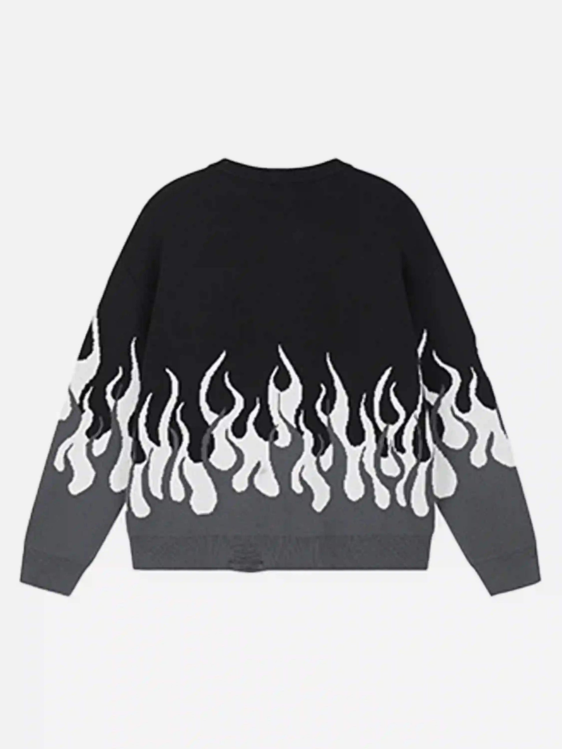 Disguisen American Flame Crewneck Destroyed Sweater