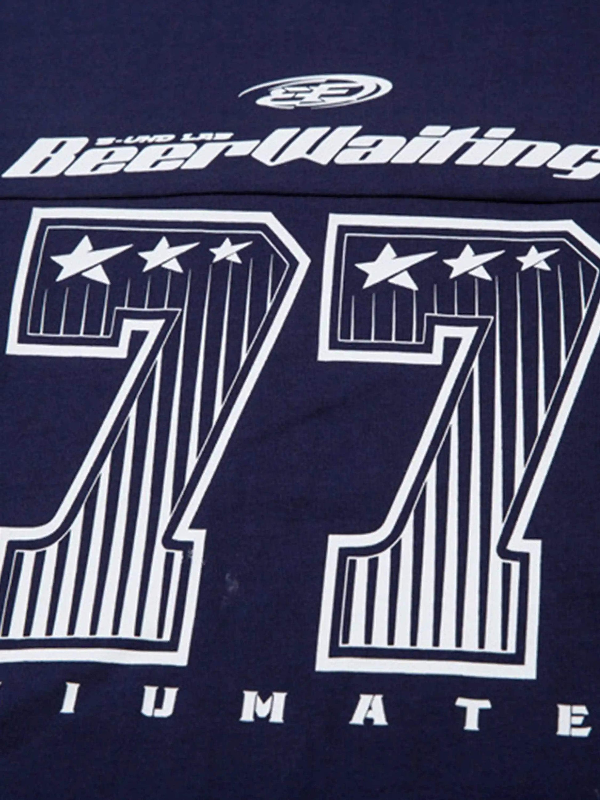 Disguisen American Retro Street Long-Sleeved Jersey T-Shirt