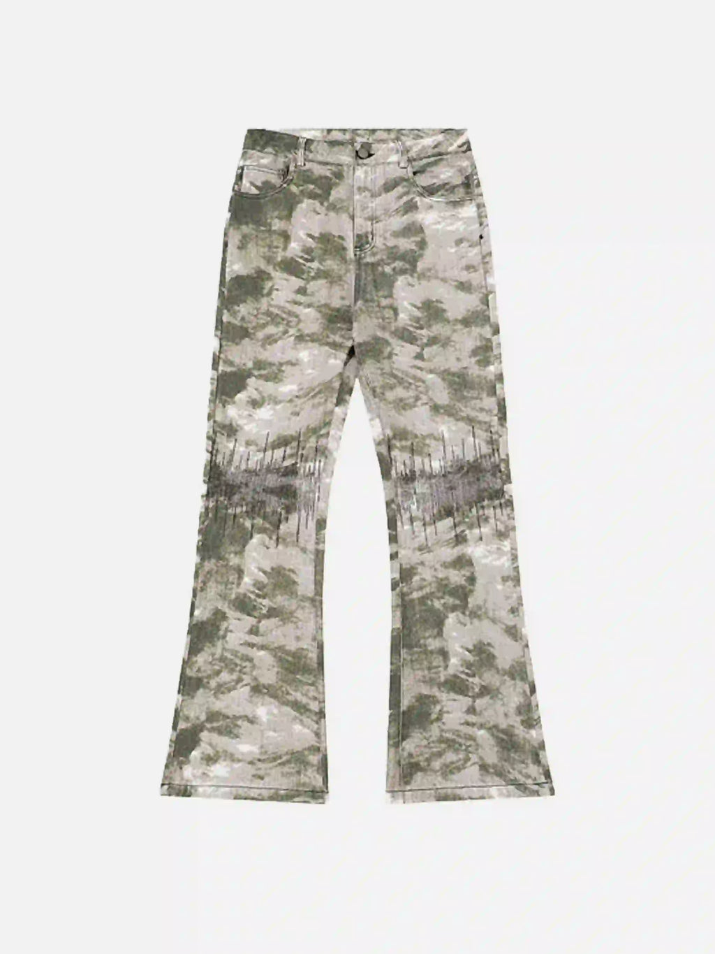 Disguisen American Retro Flared Camouflage Pants