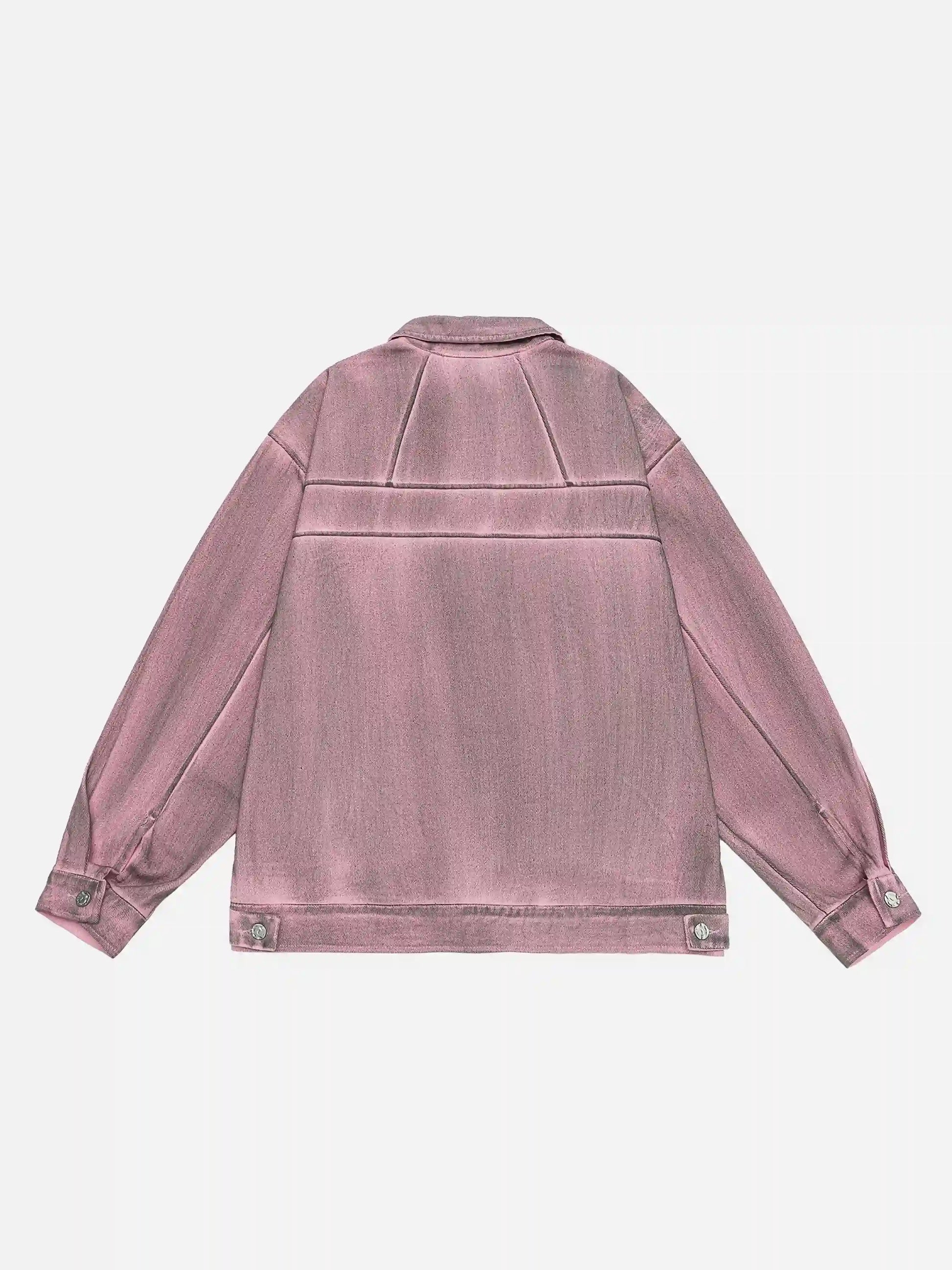 Disguisen American Style Dirty Dyed Colored Denim Jacket