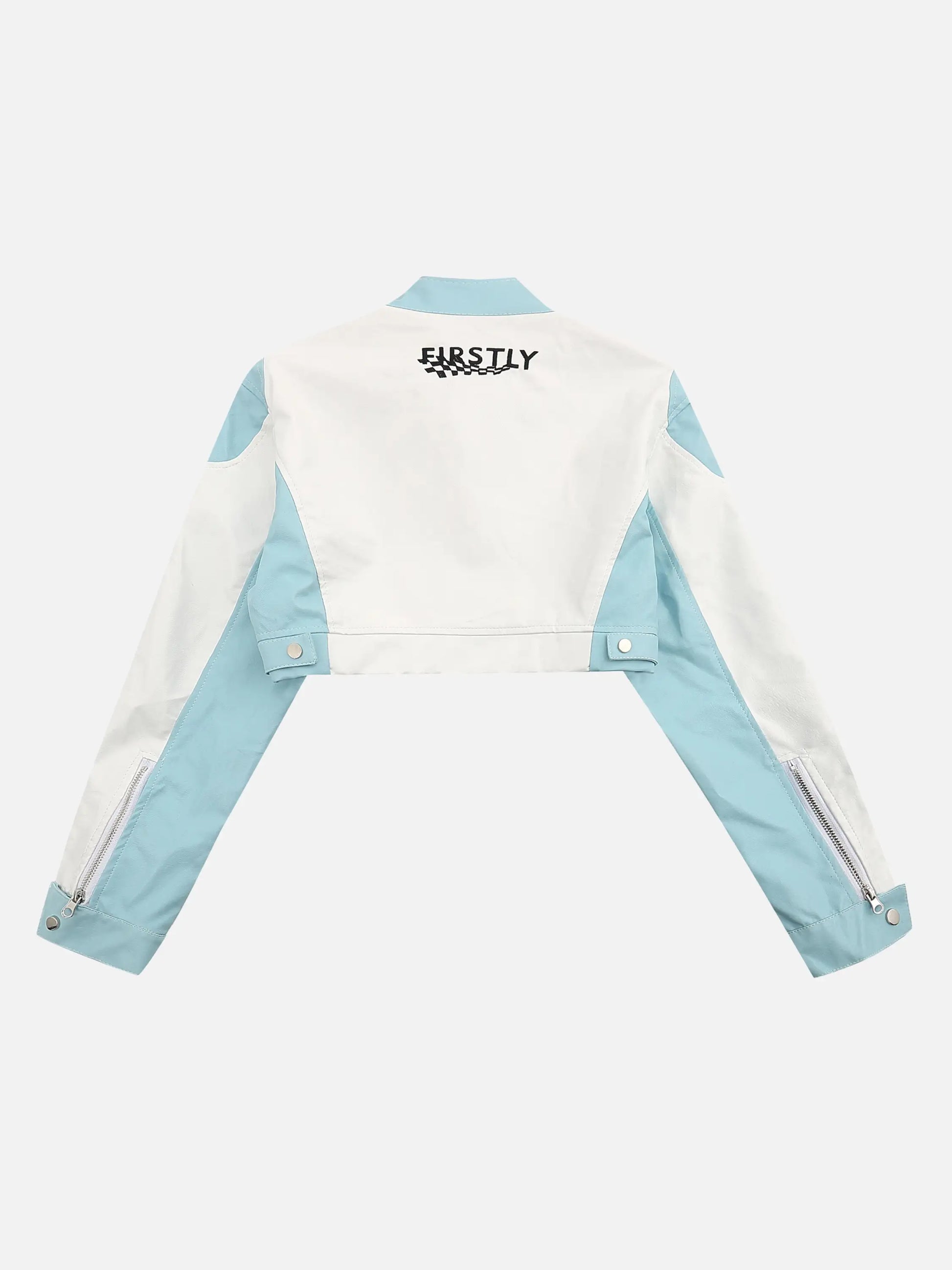 Disguisen American Gym Cropped Leather Biker Jacket