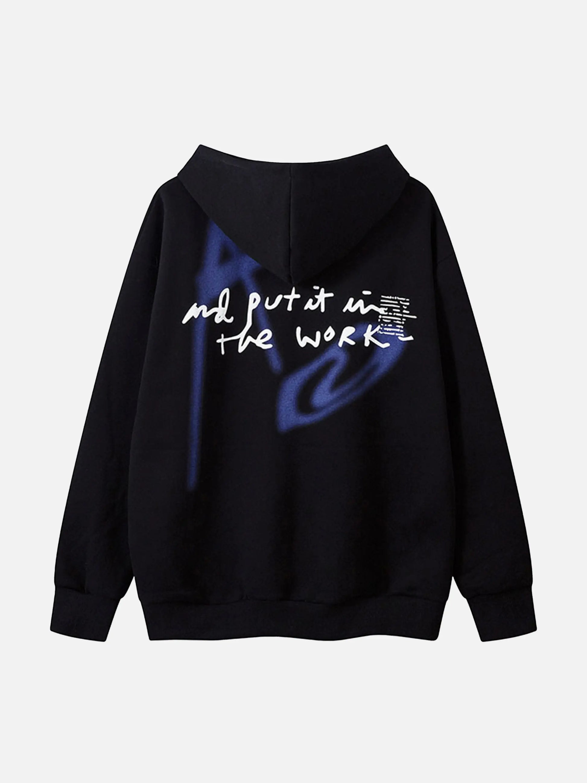 Disguisen Vintage Graffiti Print Zip-up Hoodie