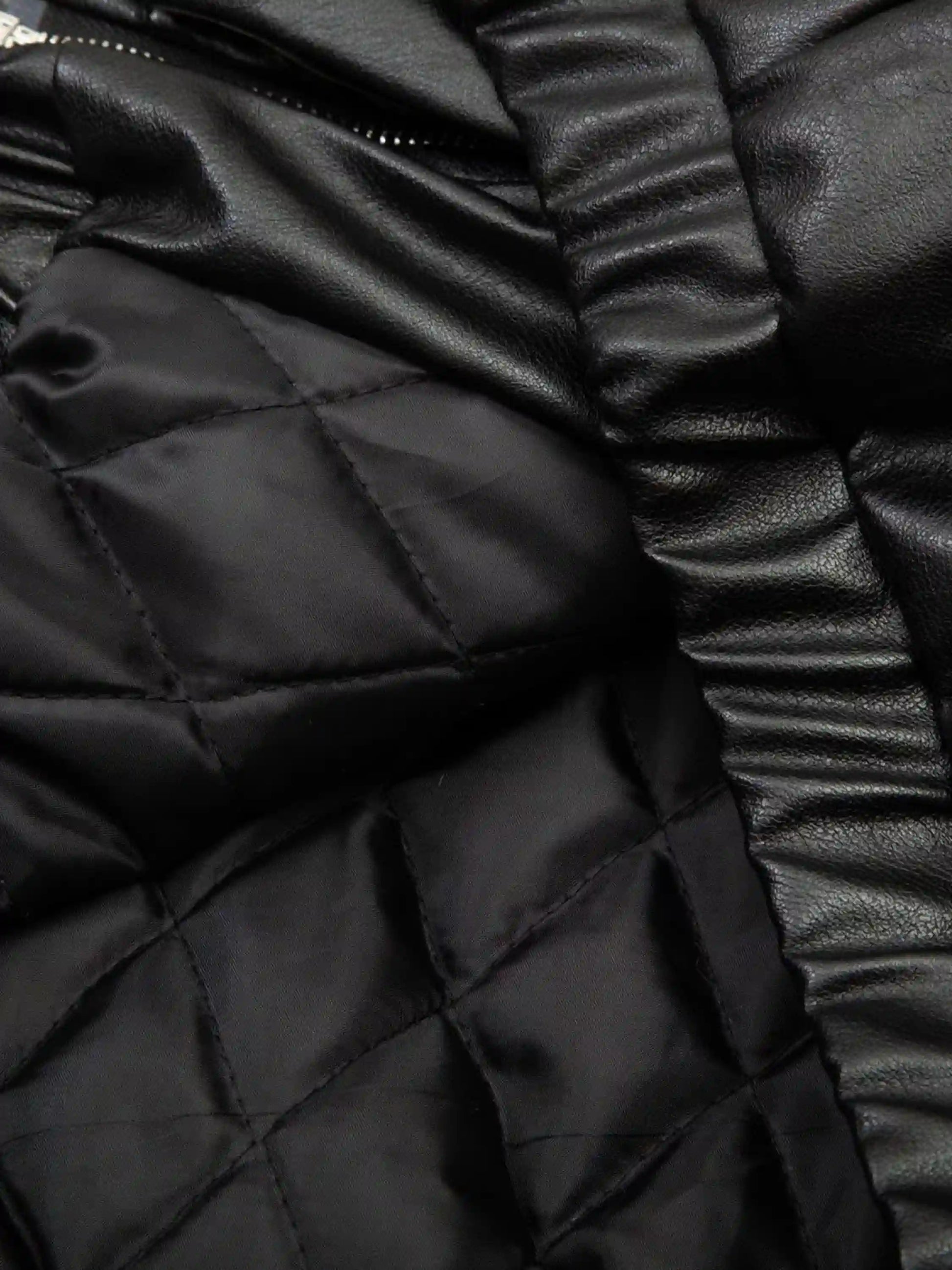 Disguisen Street Embroidery PU Leather Racing Jacket
