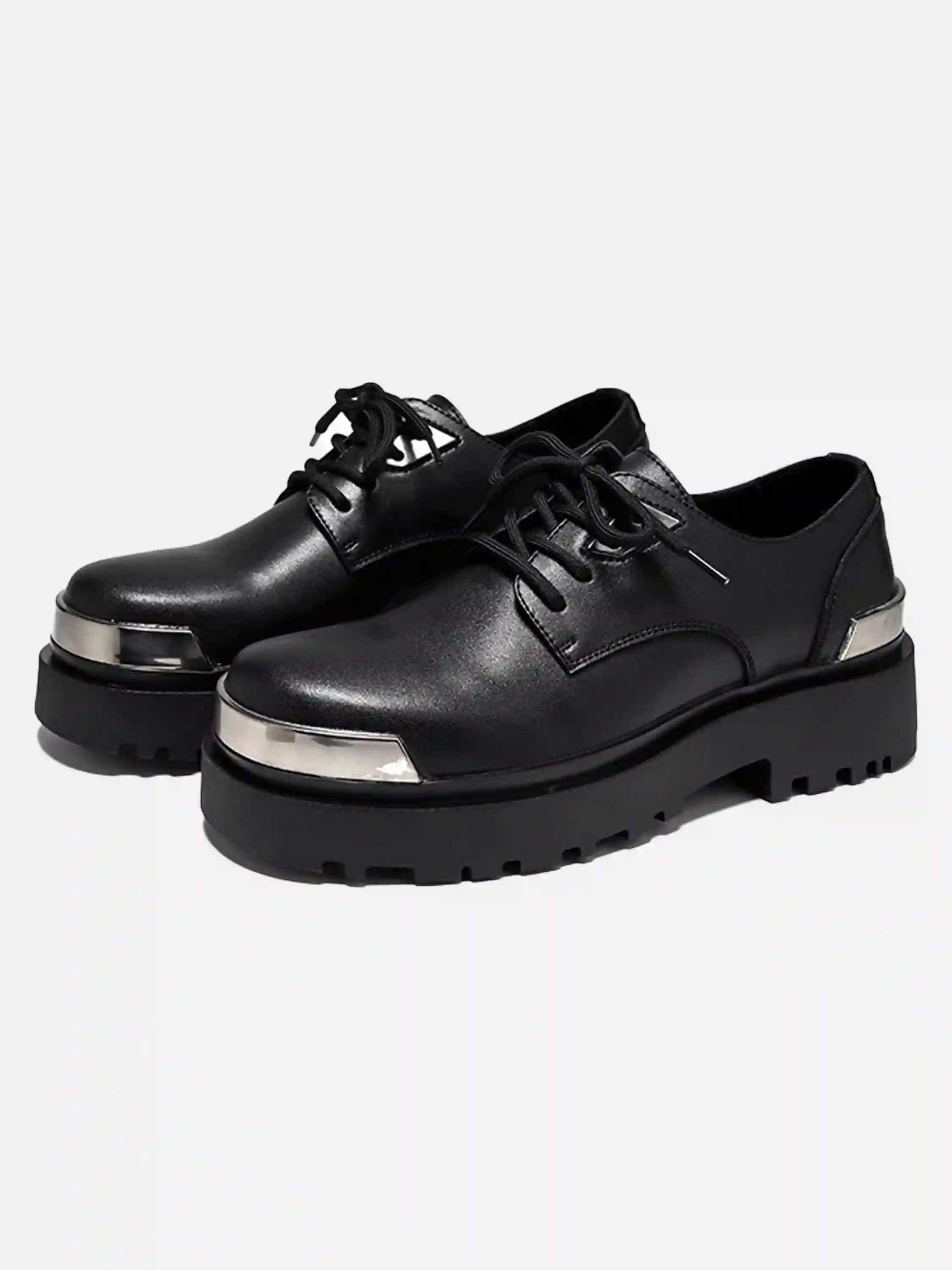 Disguisen Metal Punk Platform Derby Shoes