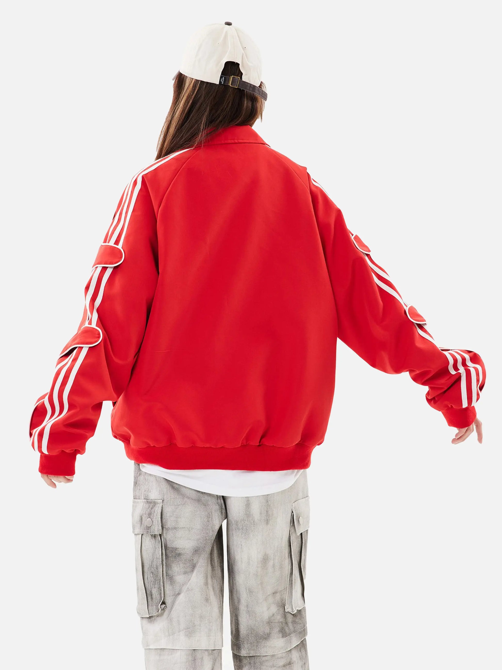 Disguisen American Retro Patchwork Sports Jacket