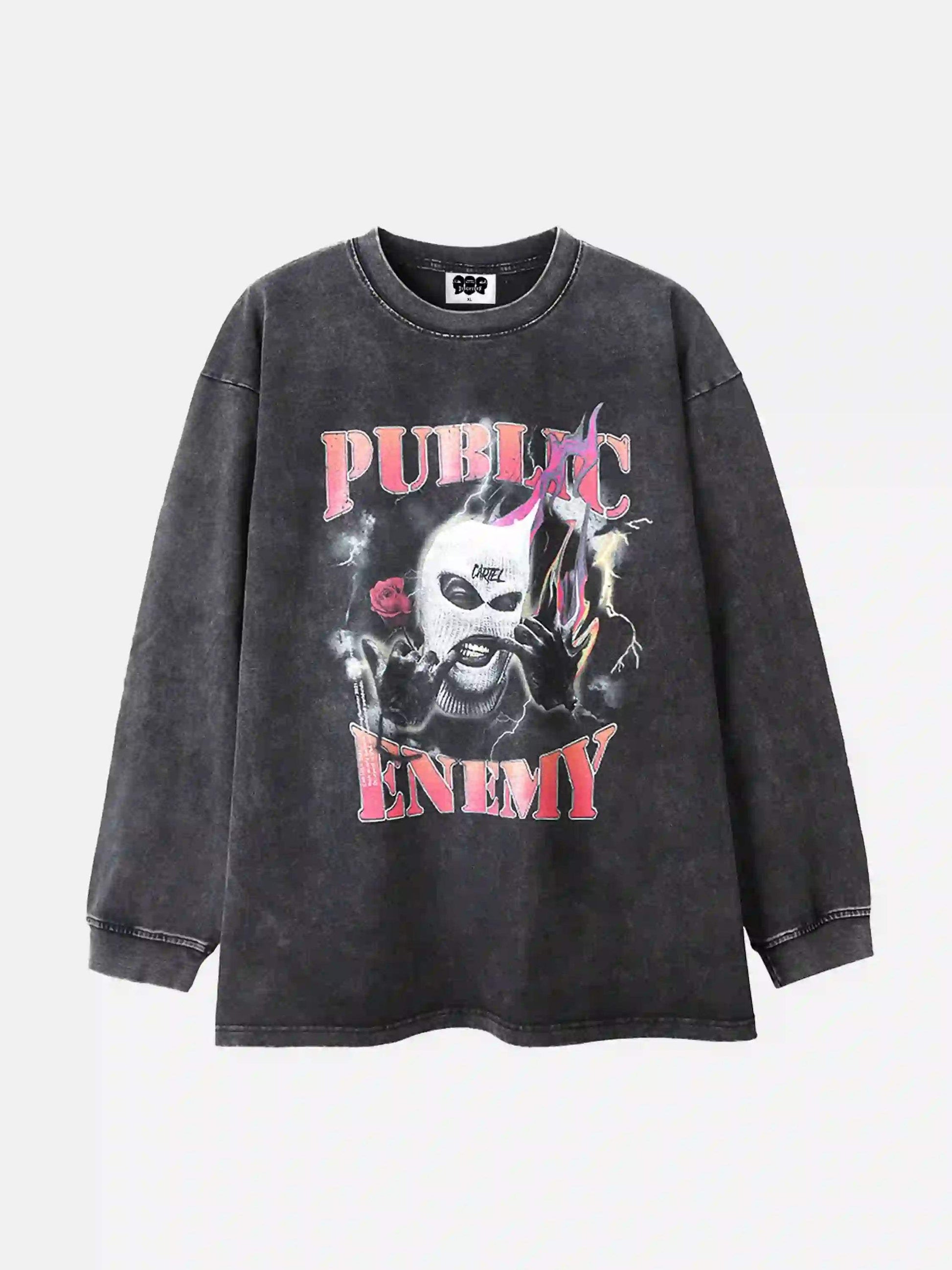 Disguisen Street Hip-Hop Portrait Long Sleeve T-Shirt