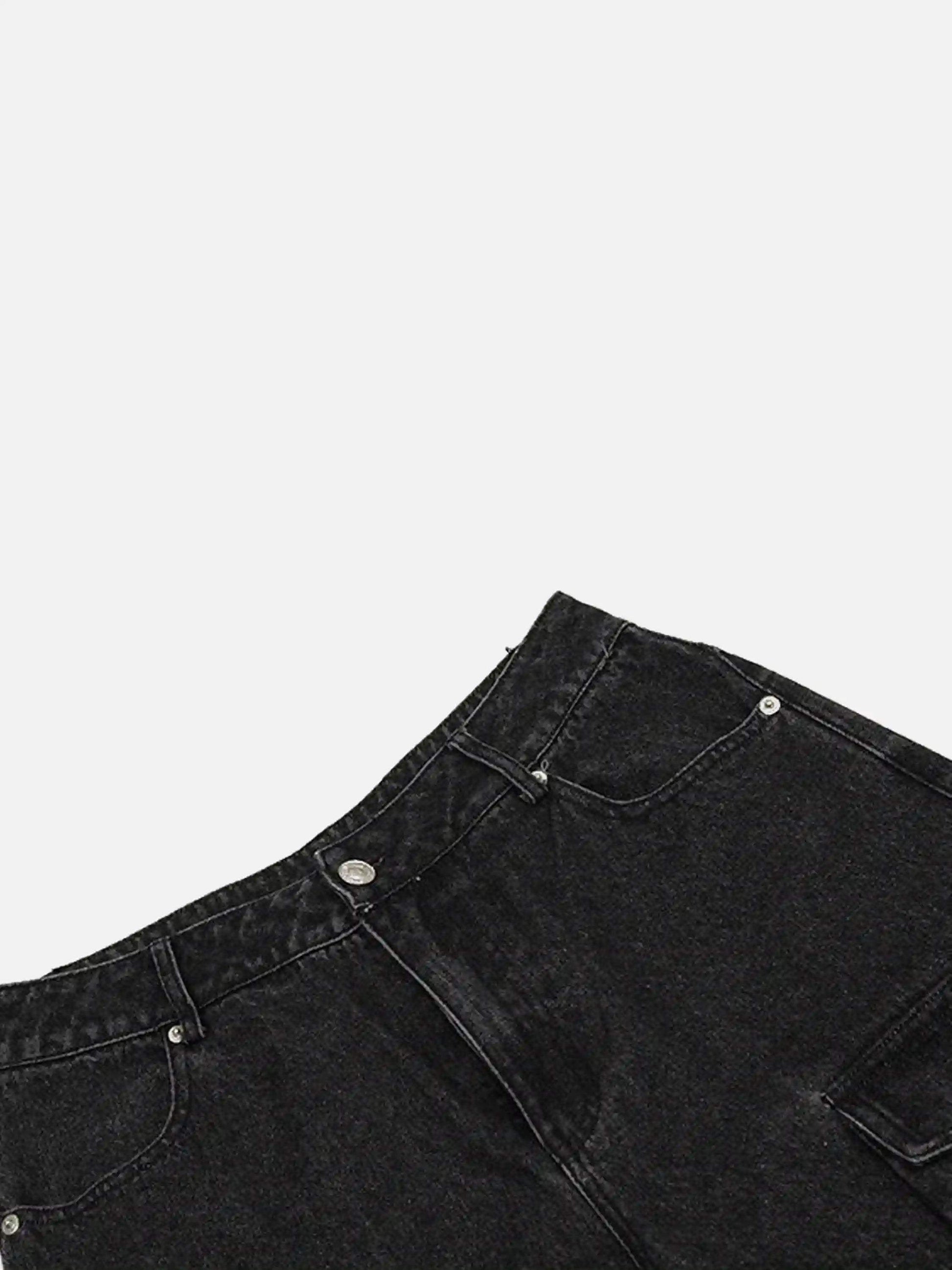 Disguisen Washed Distressed Cargo Pocket Jeans