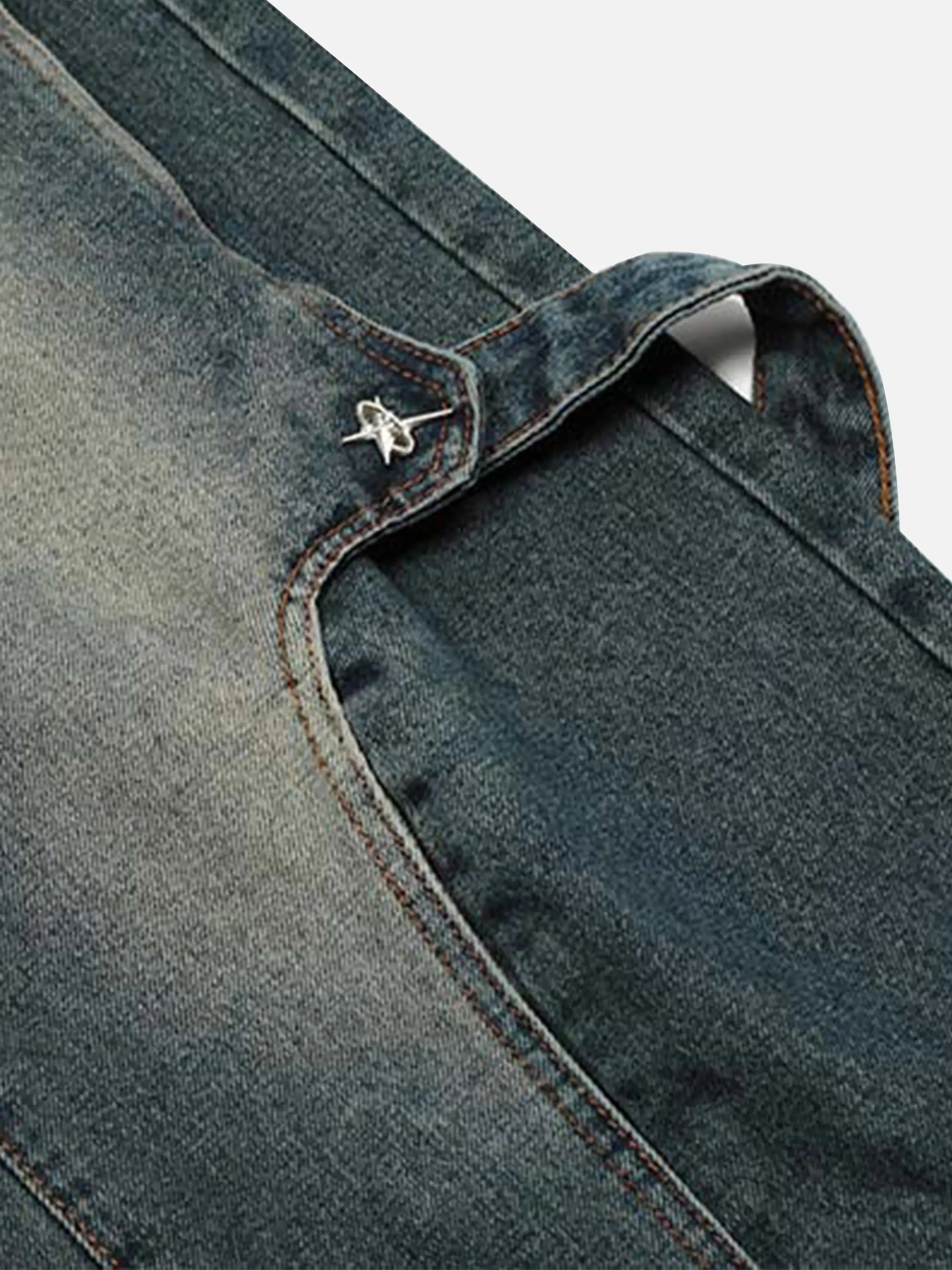 Vintage Washed Deconstructed Jeans