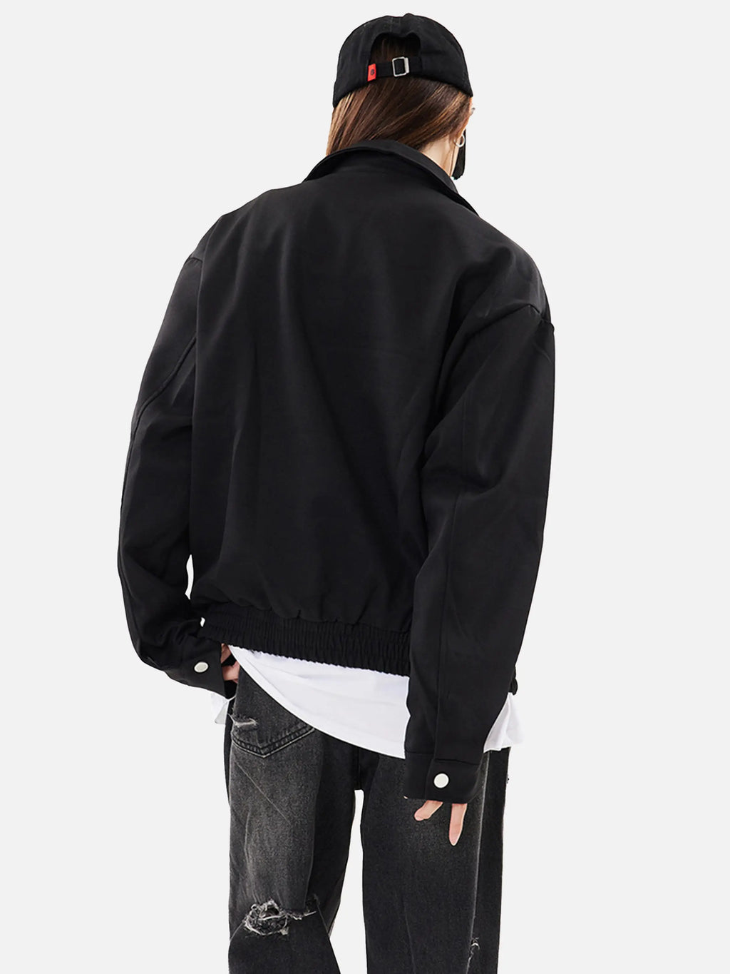 Disguisen American Retro Distressed Letter Print Jacket