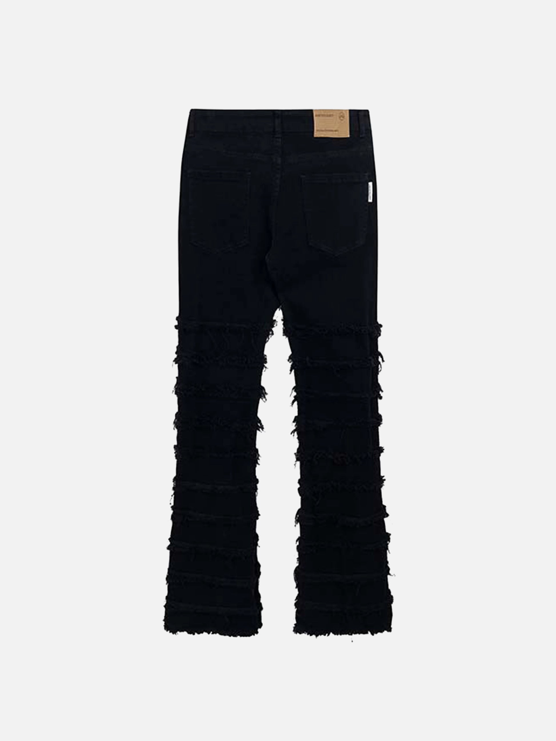 Vintage Layered Raw Edge Slim Jeans