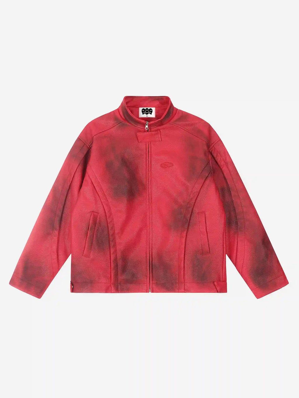 Disguisen American Style 3D Embroidery Spray Color Motorcycle Jacket