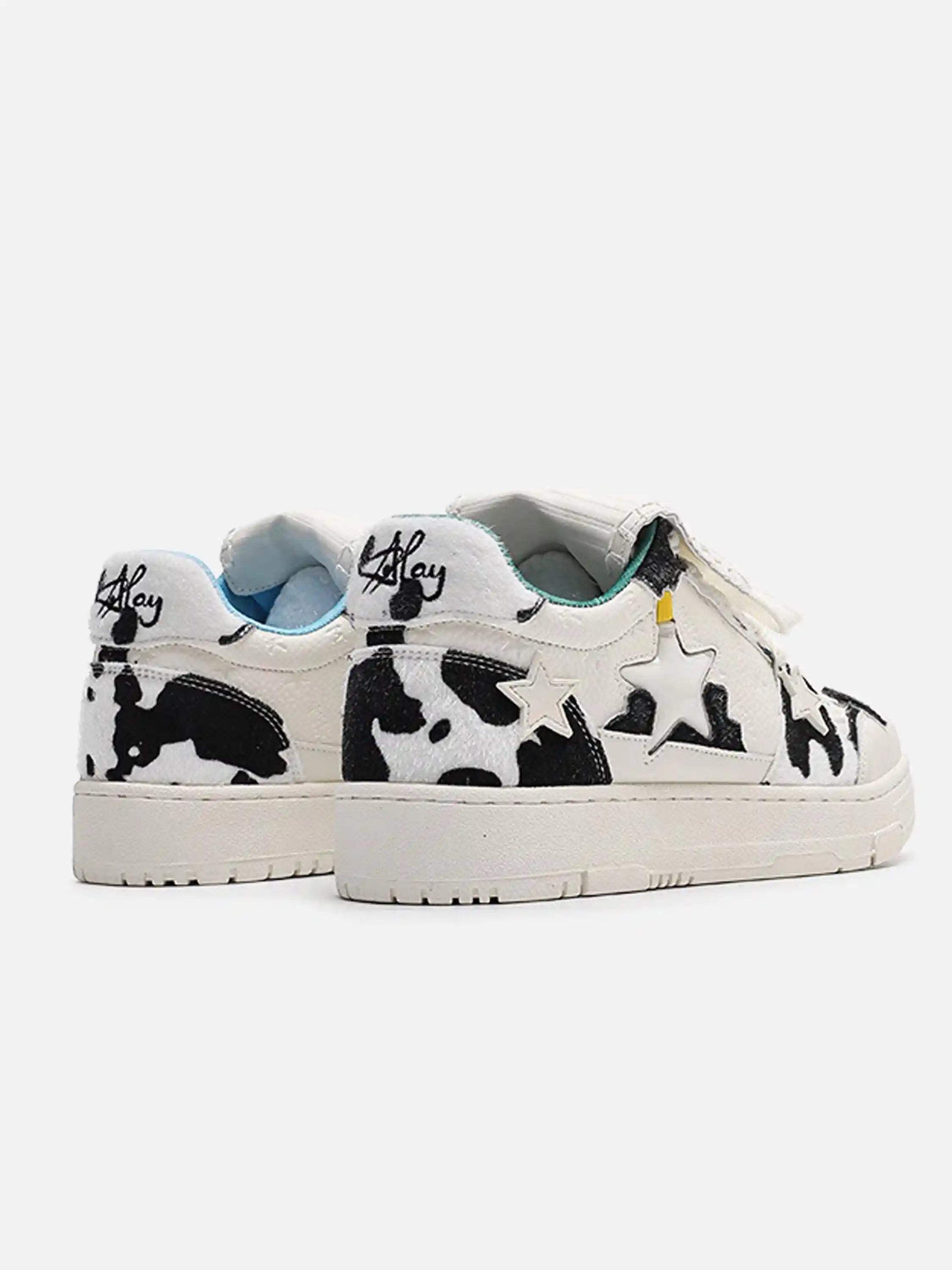 Disguisen Street Two-Color Cow Street Couple Shoes