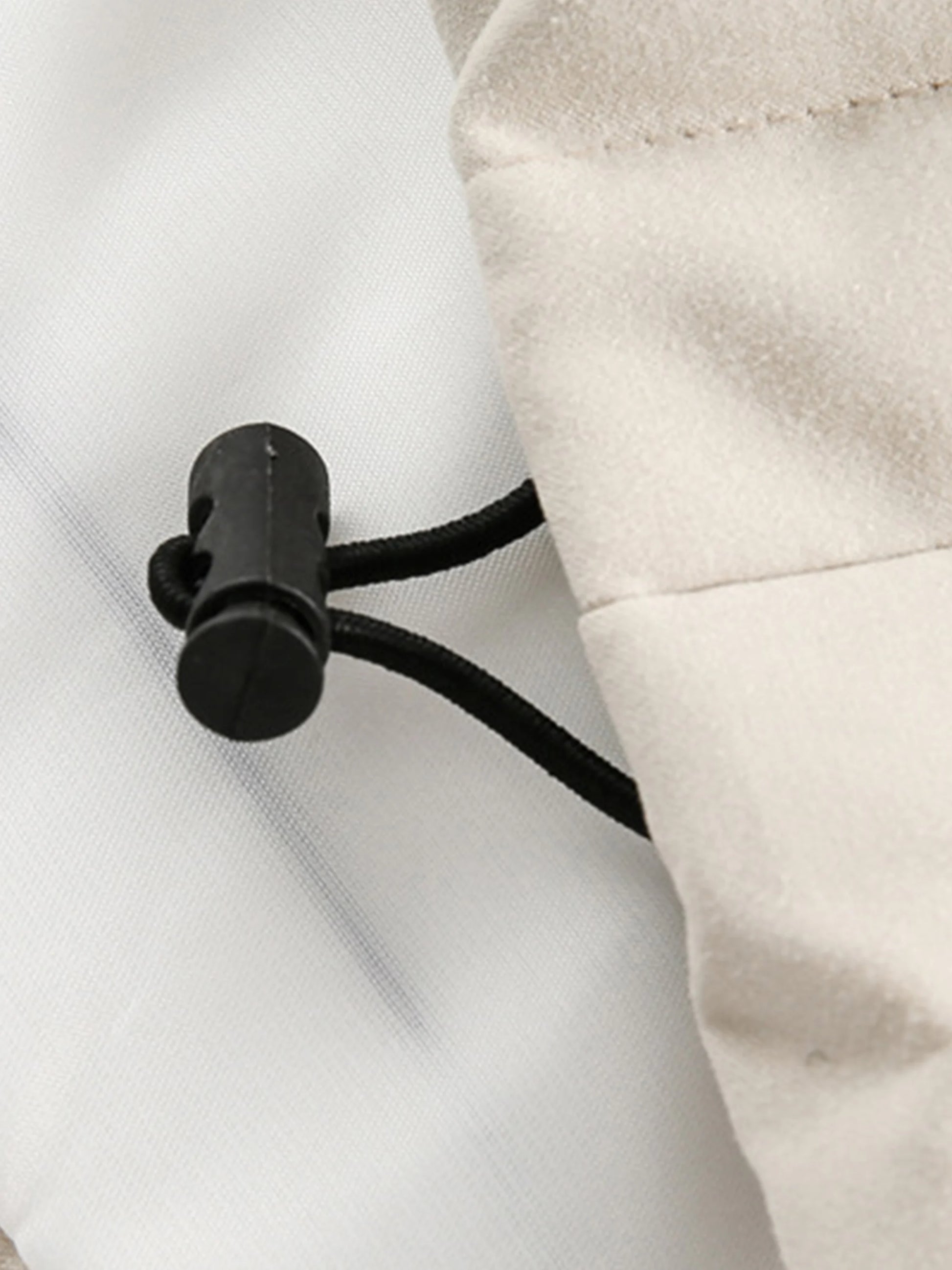 Panelled Stand Collar Cropped Coat