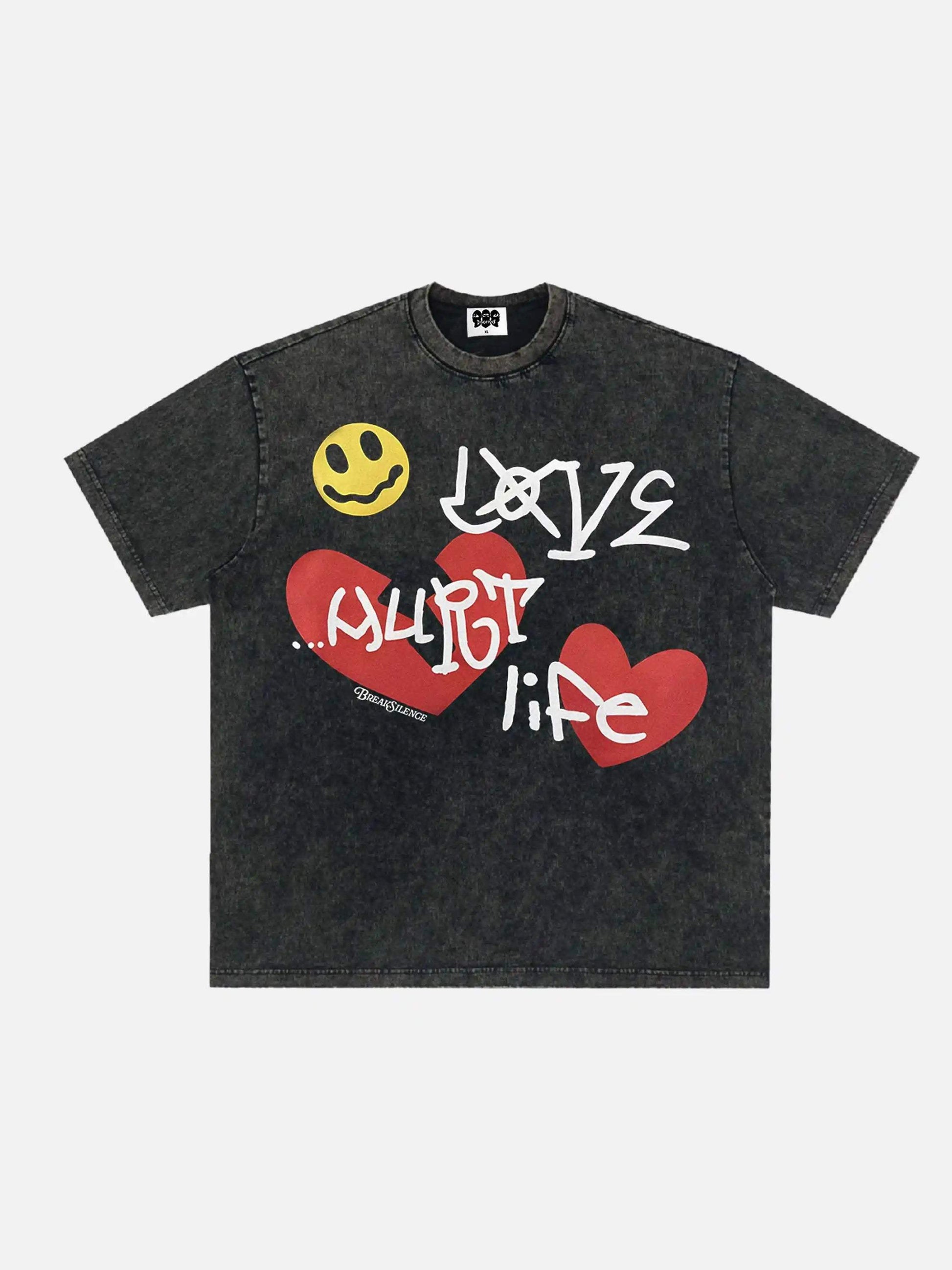 Disguisen Love Hand-Painted Graffiti T-Shirt