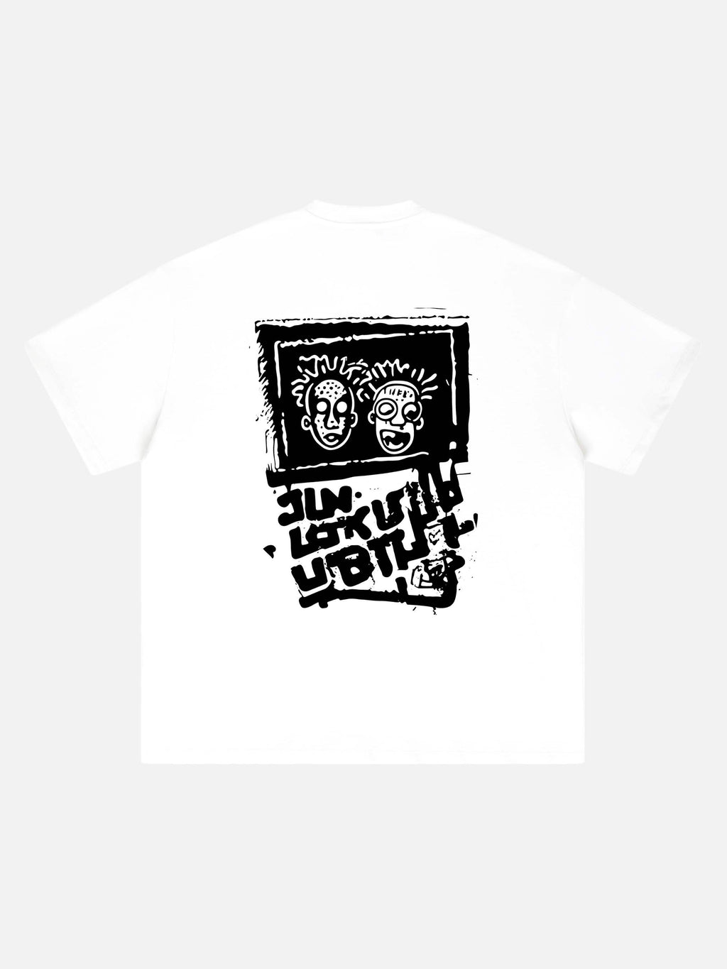 Disguisen Graffiti Cartoon Cotton T-Shirt