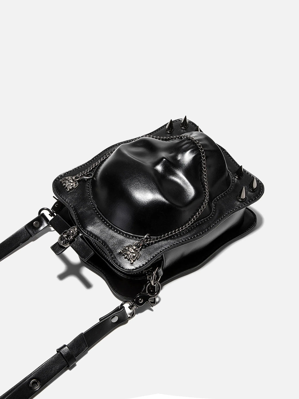 Dark Gothic Skull Cross Rivet Square Bag