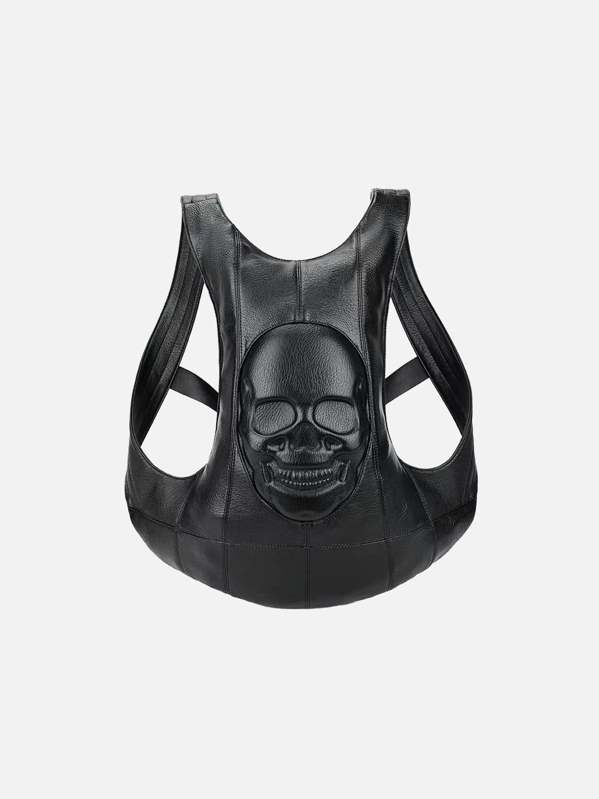 Punk Skull Embossed Backpack