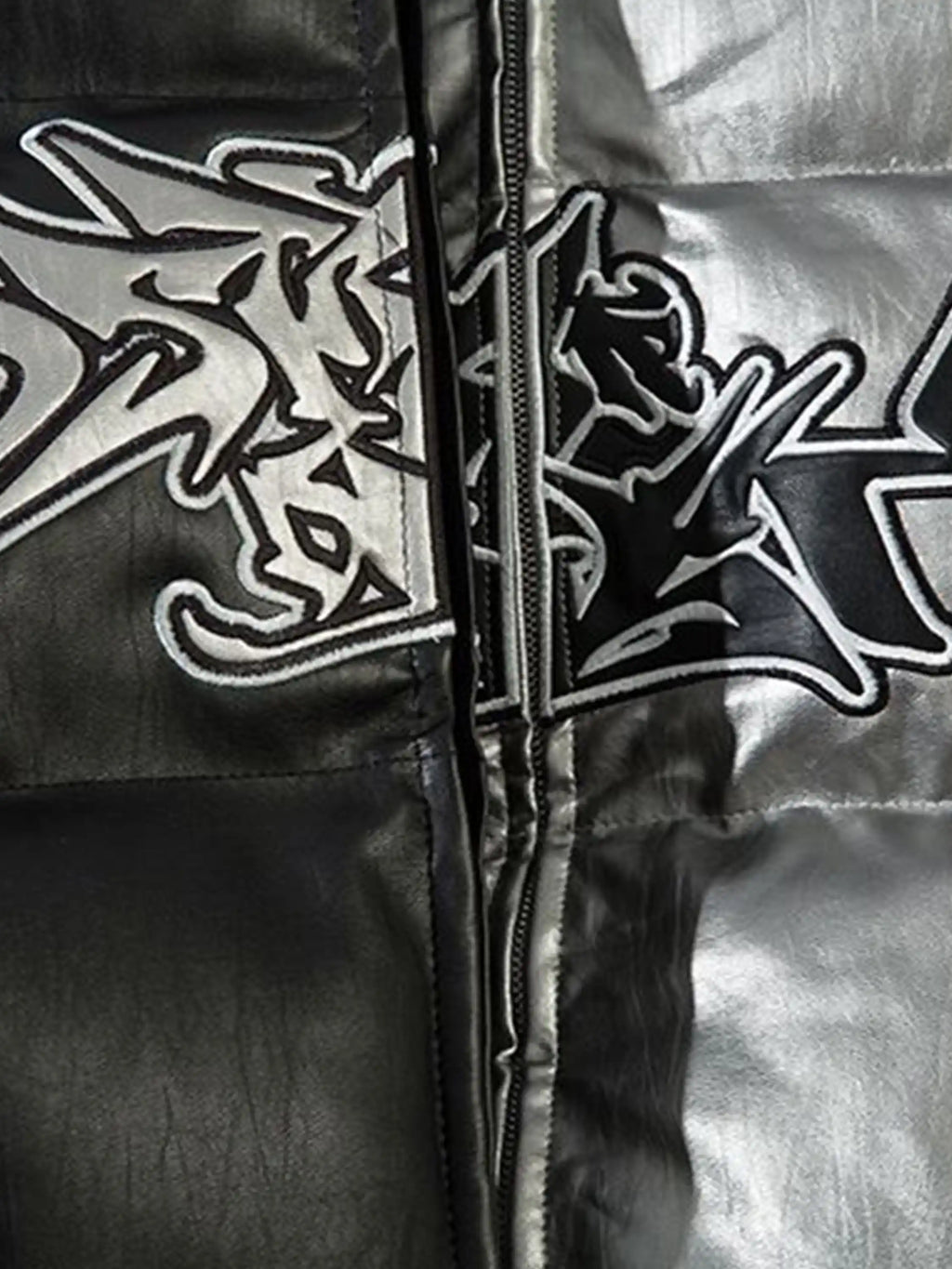 Disguisen American Punk Patchwork Pu Coat