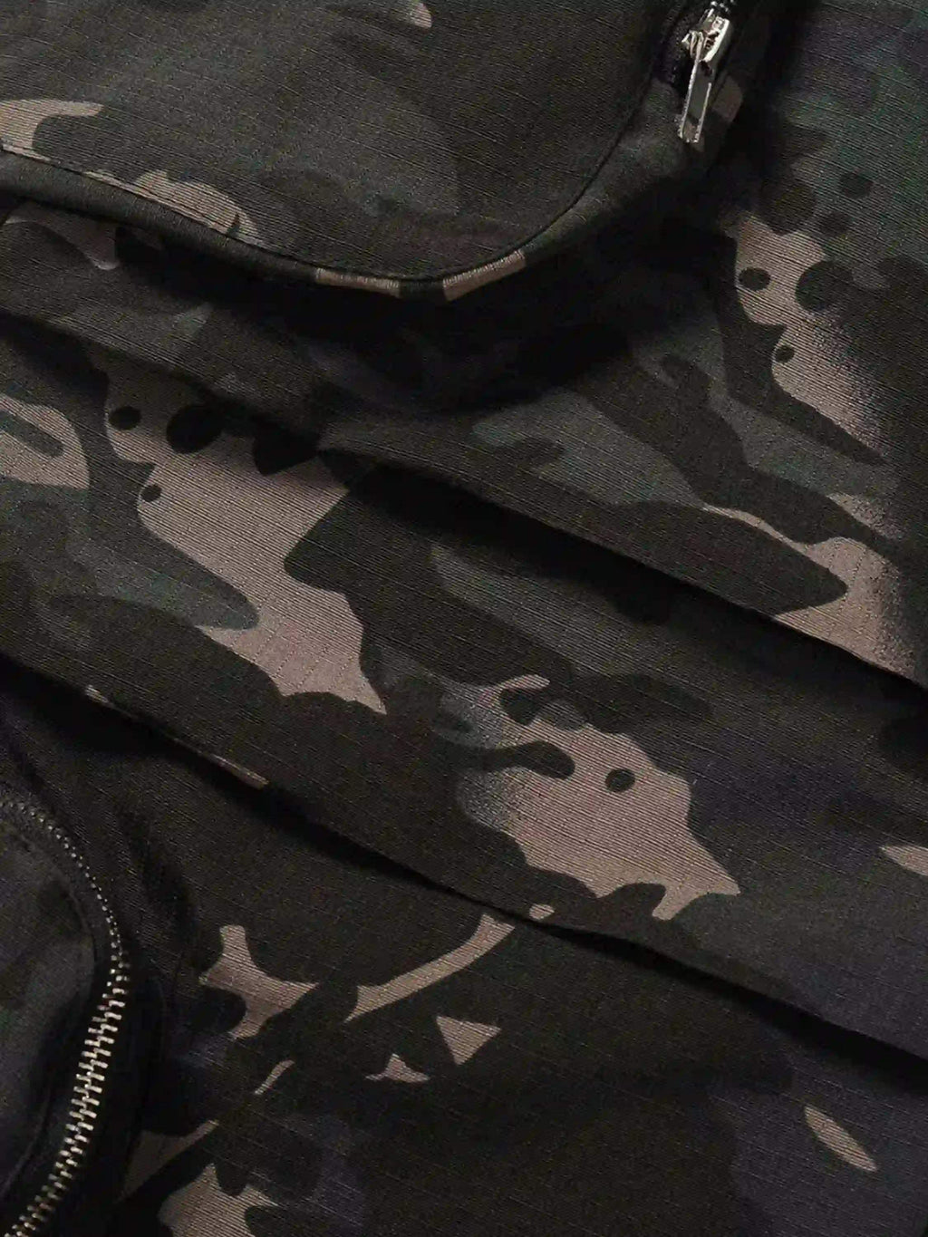 Disguisen Street Dark Camouflage Zipper Cargo Pants